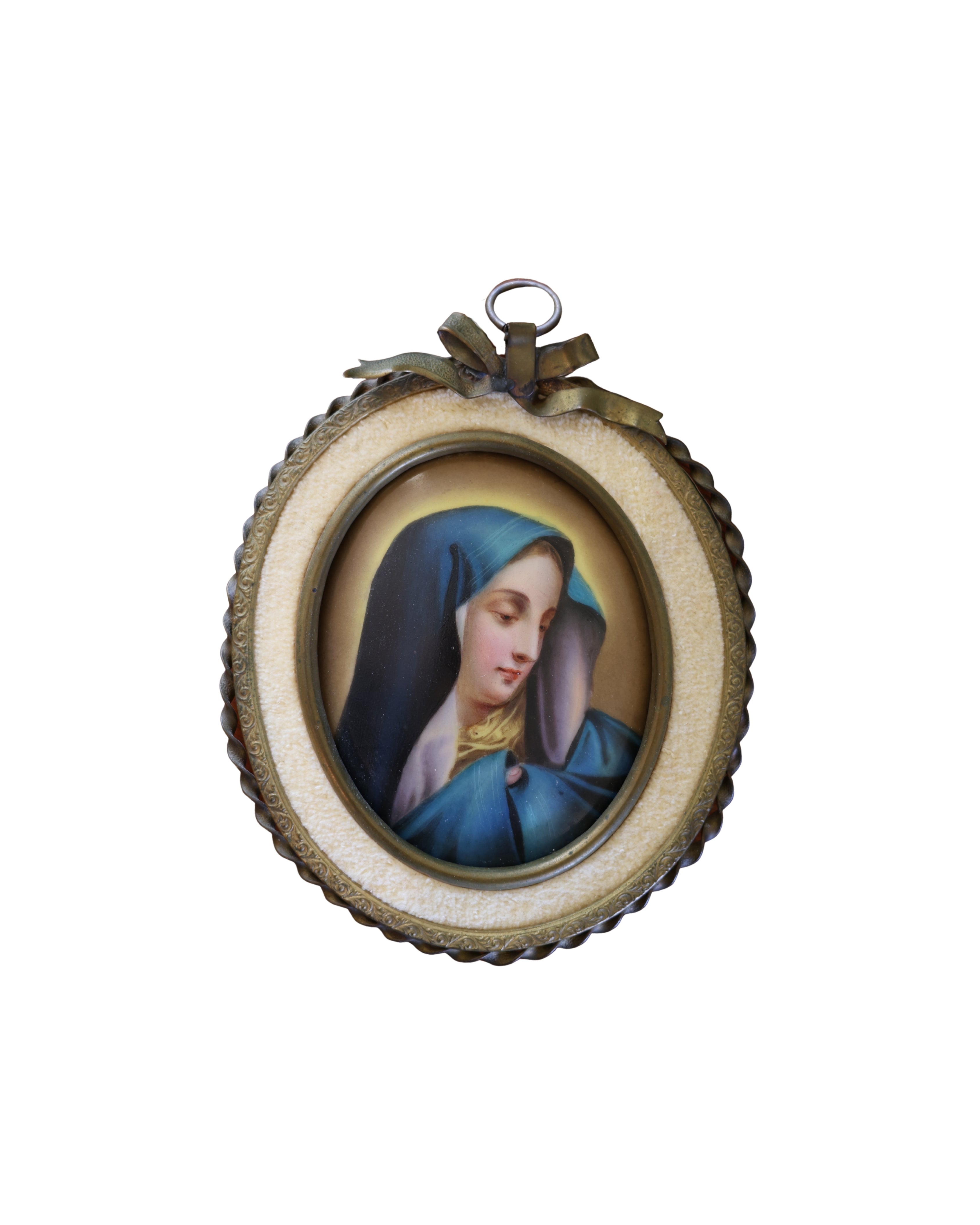 Porcelain Painting of the Virgin Mary