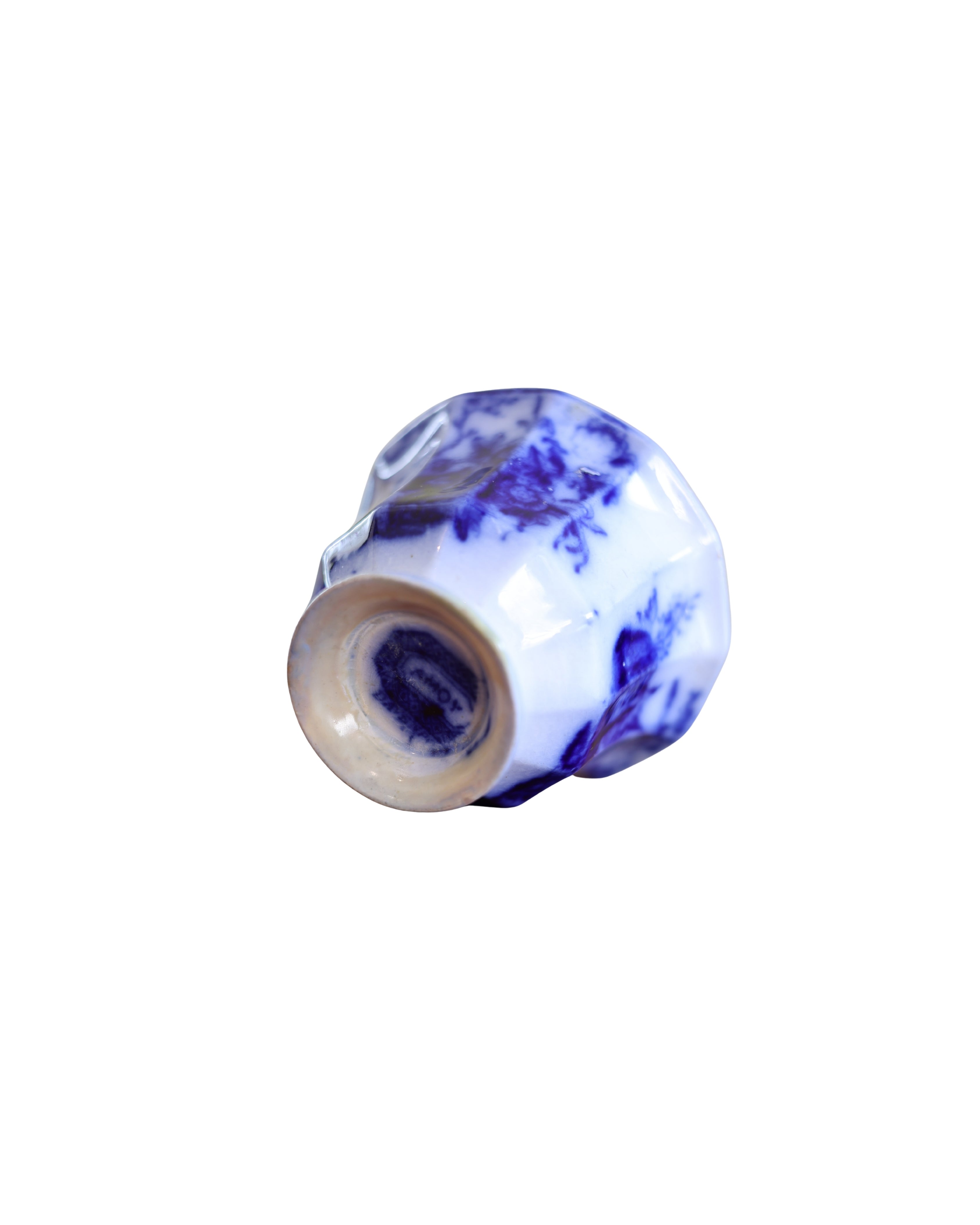 Davenport "Amoy" Flow Blue Fluted Tea Bowls-15
