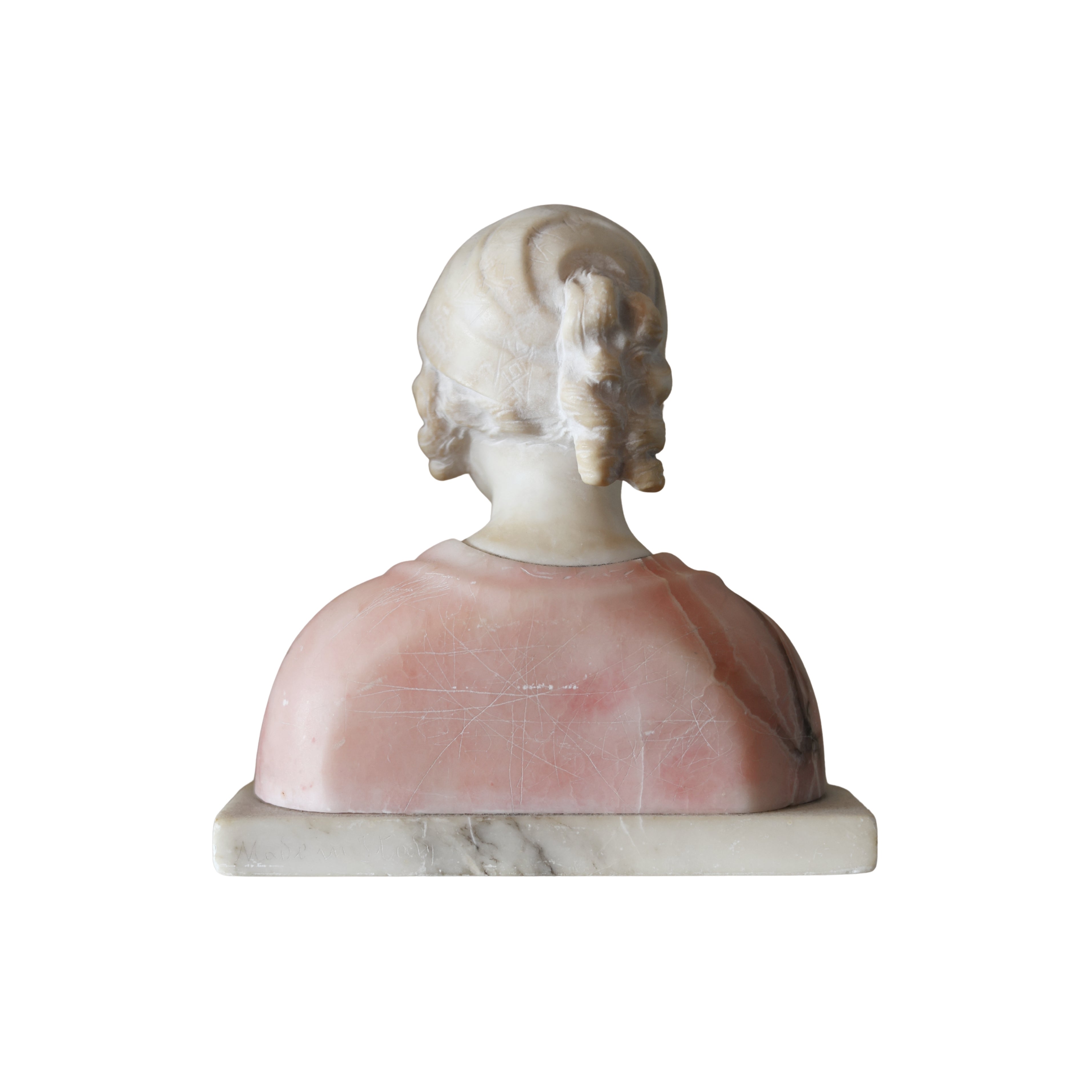 Italian Alabaster Bust “Mignon,” Attributed to Giuseppe Bessi
