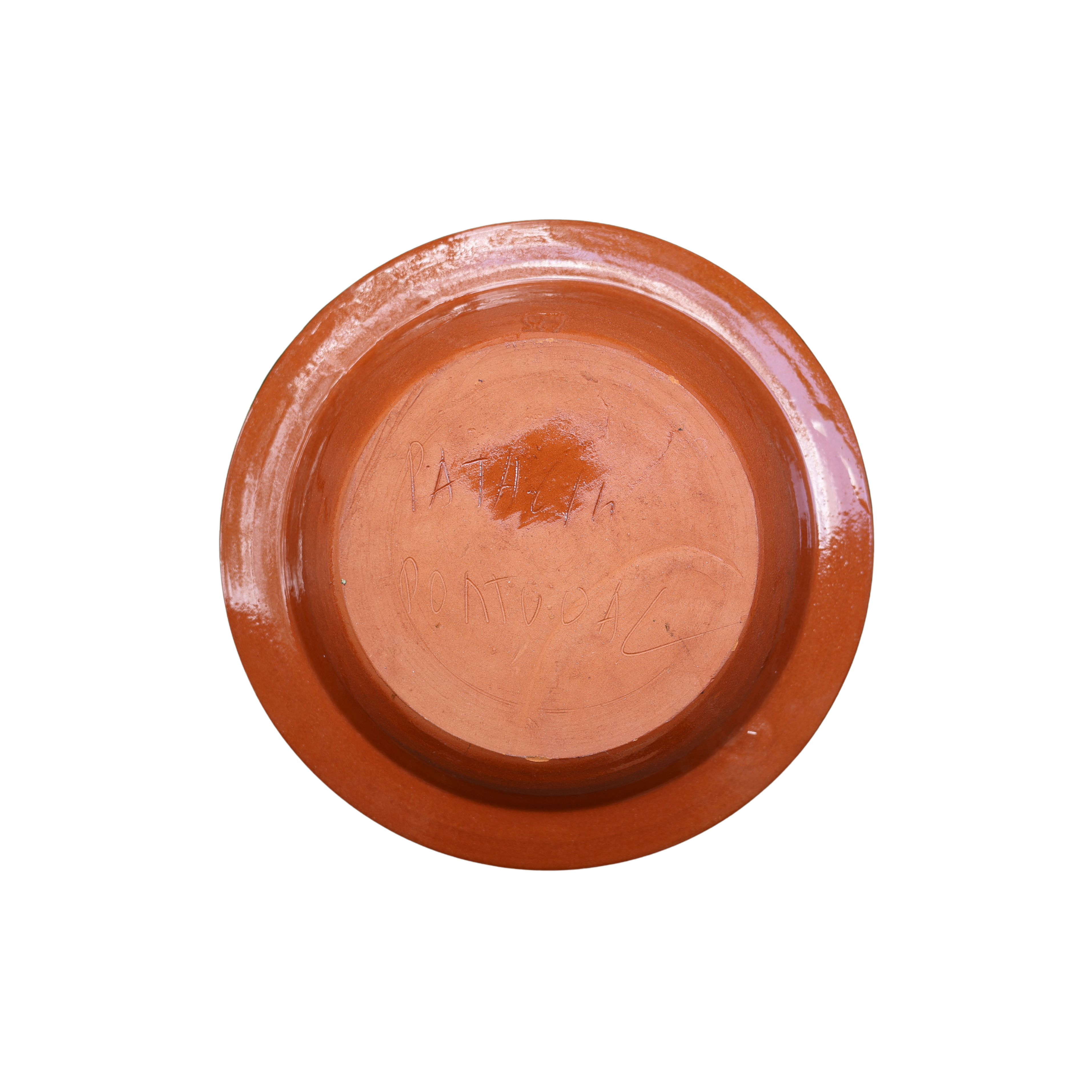 Portuguese Green Banded Pottery Bowl