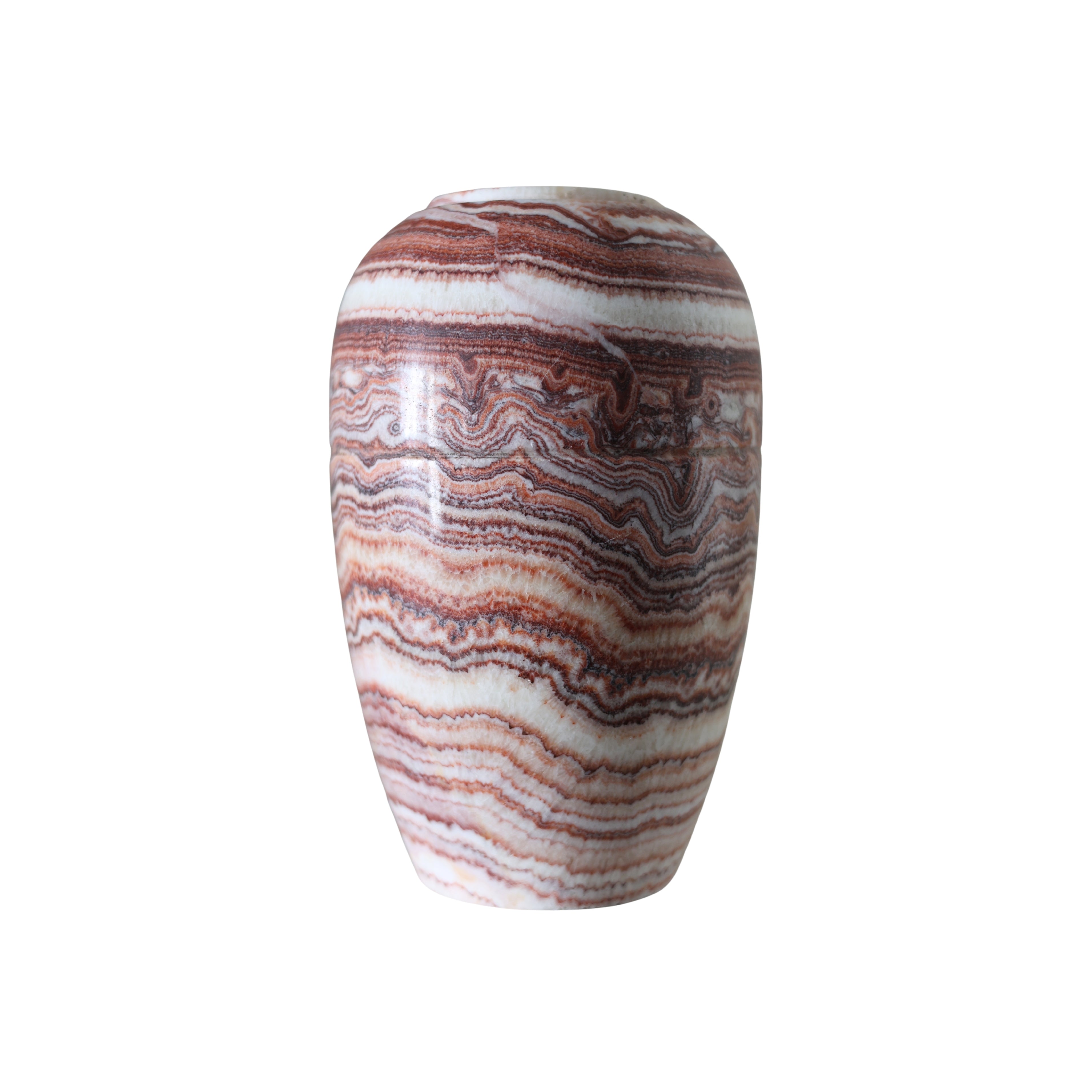 Banded Calcite Stone Vase