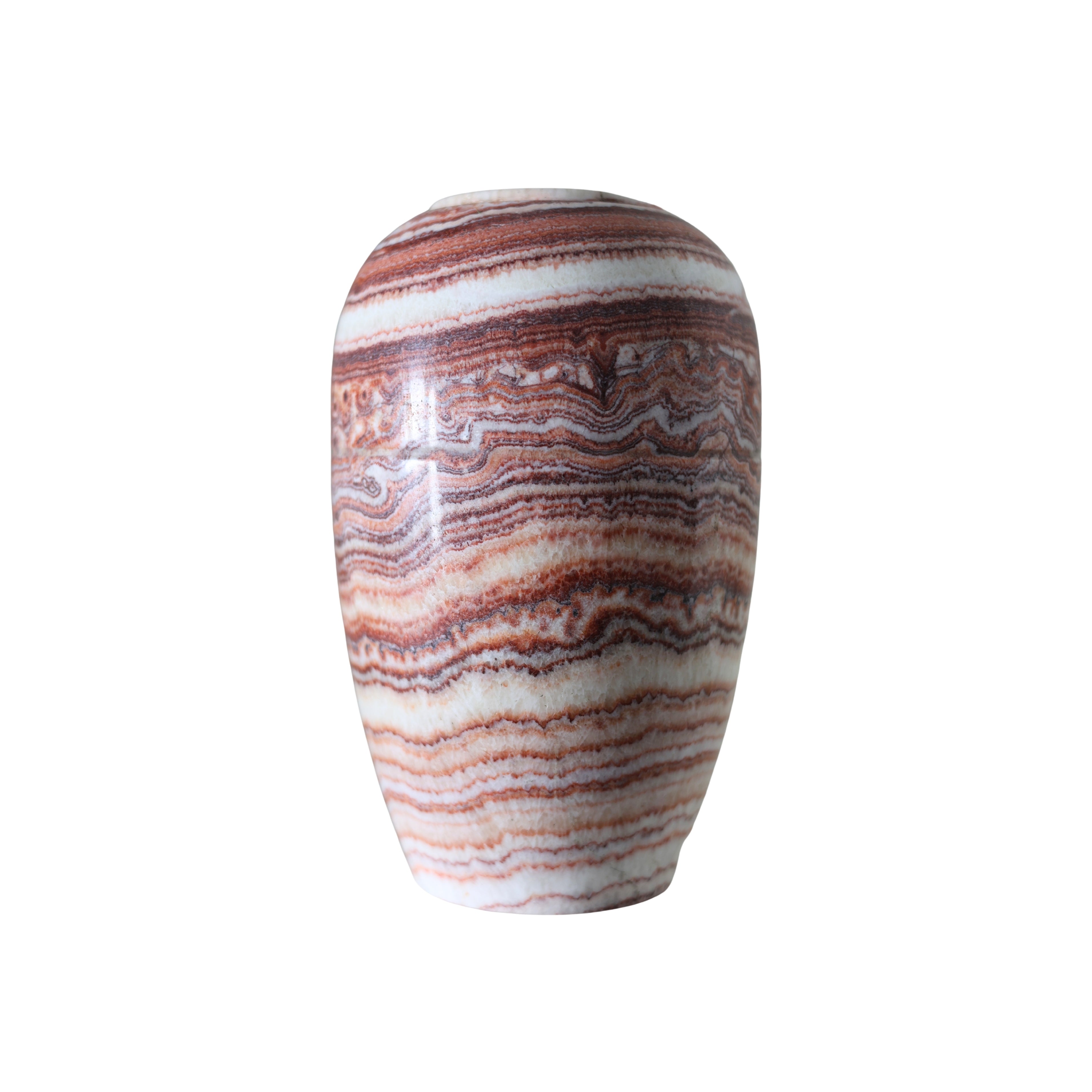 Banded Calcite Stone Vase