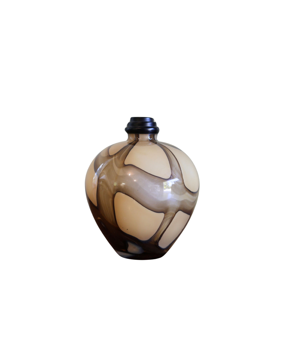 Hand-Blown Abstract Art Glass Vessel