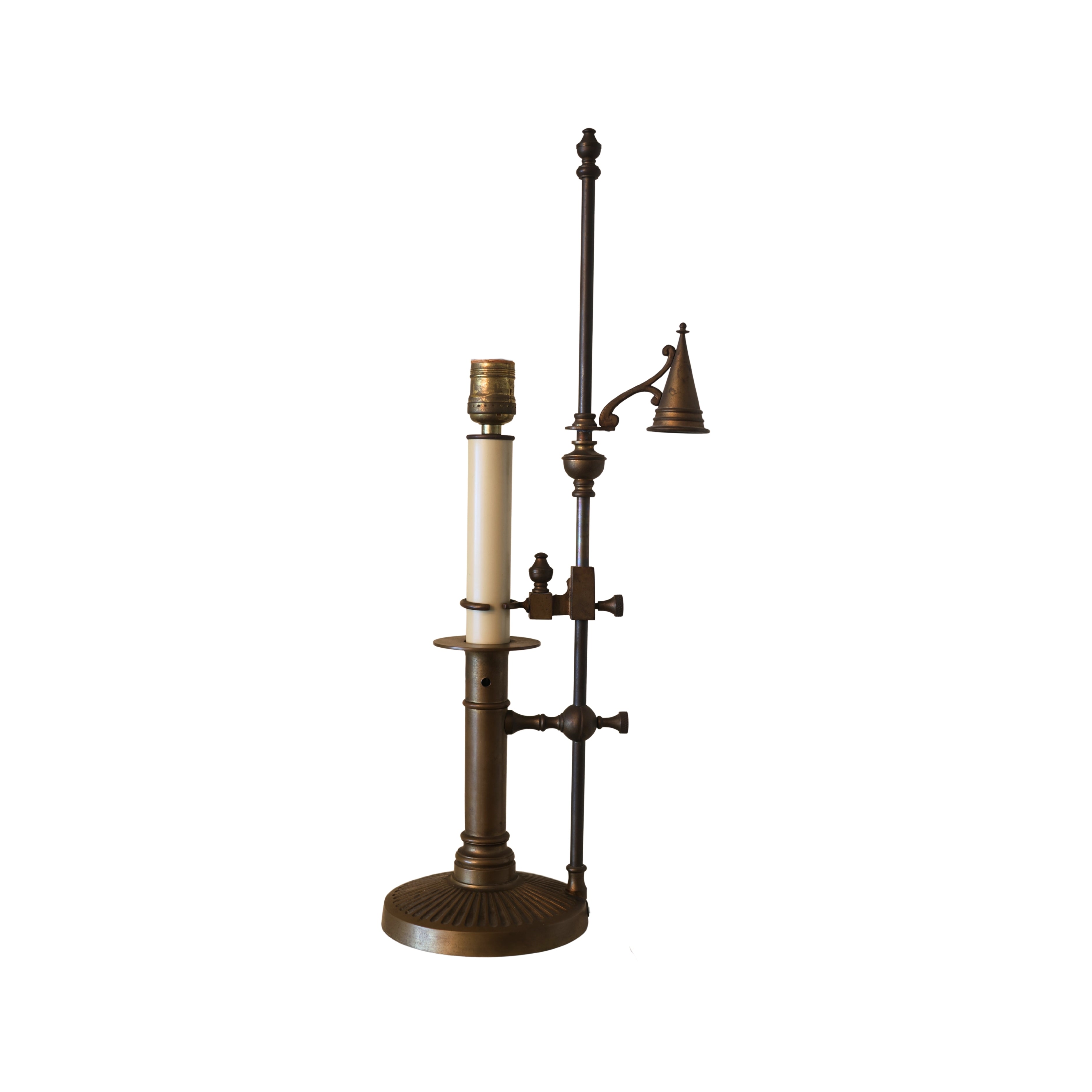 Brass Candlestick Lamp — Bouillotte-Manner