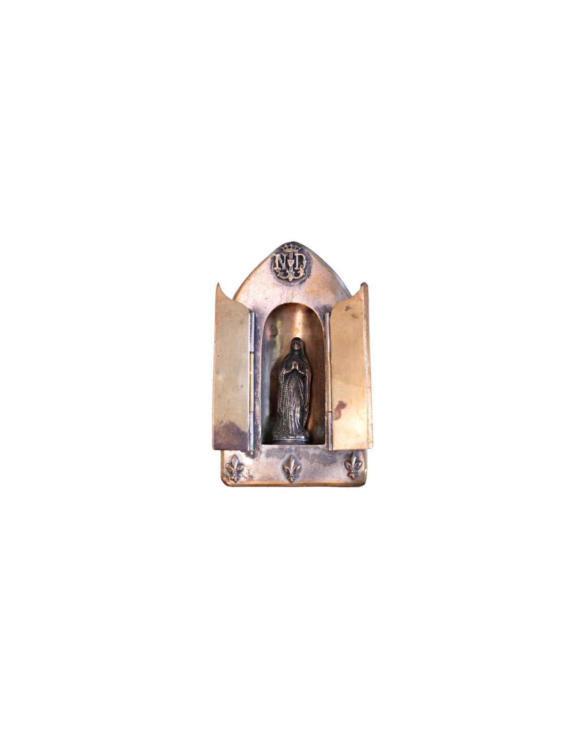 Notre-Dame Pocket Shrine with Fleur-de-Lis-2