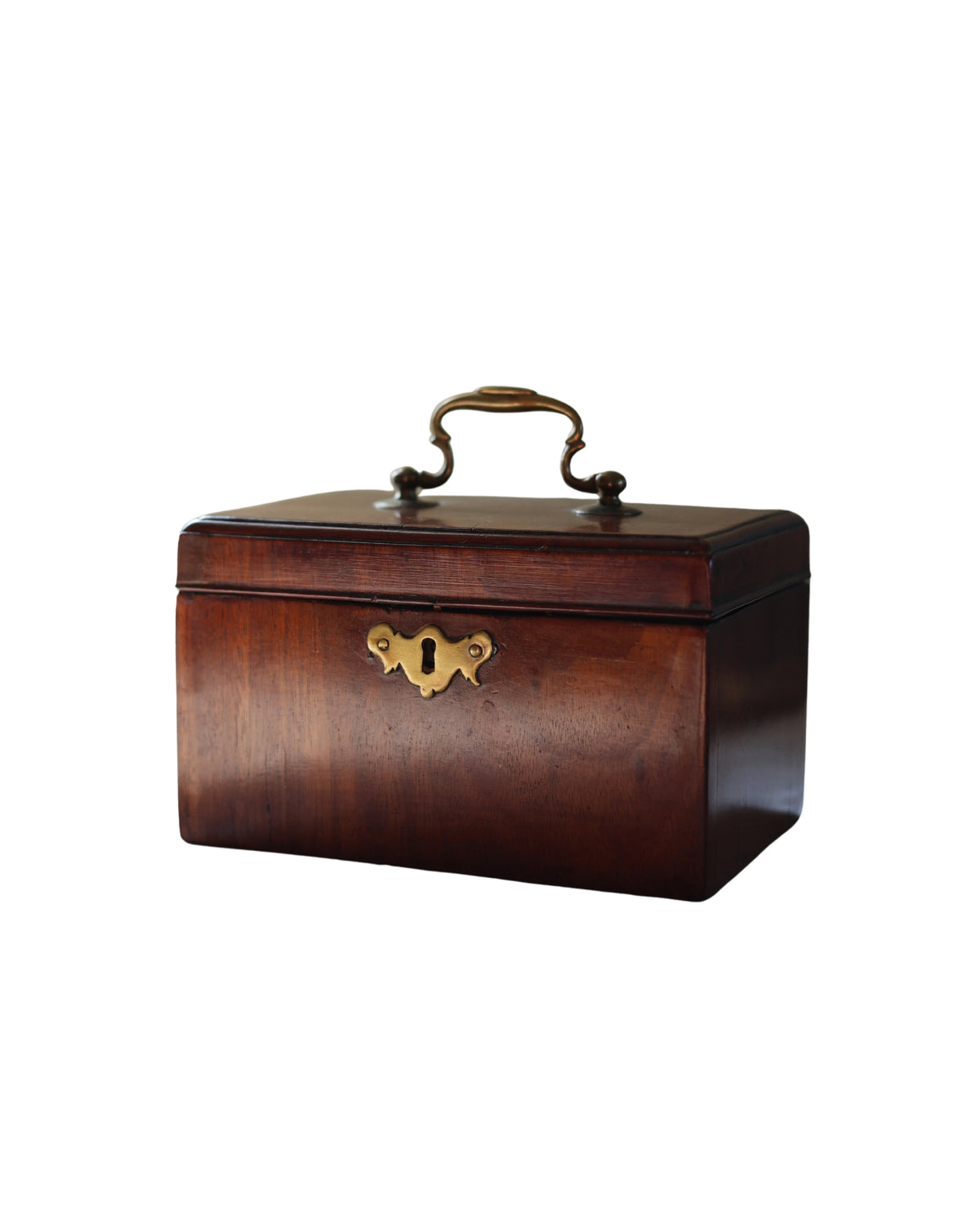 George III Mahogany Tea Caddy-5
