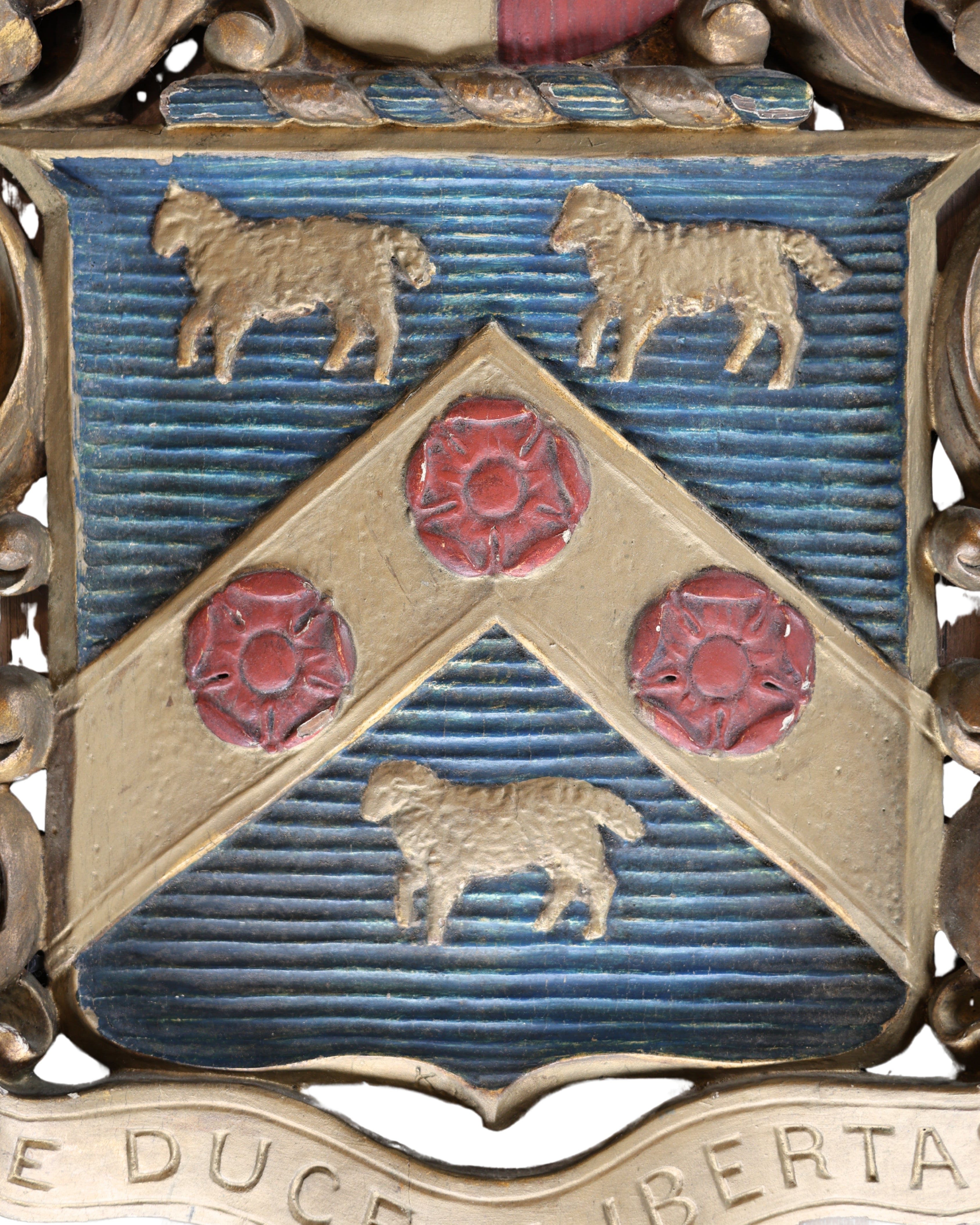 Carved Oak Heraldic Family Crest-3