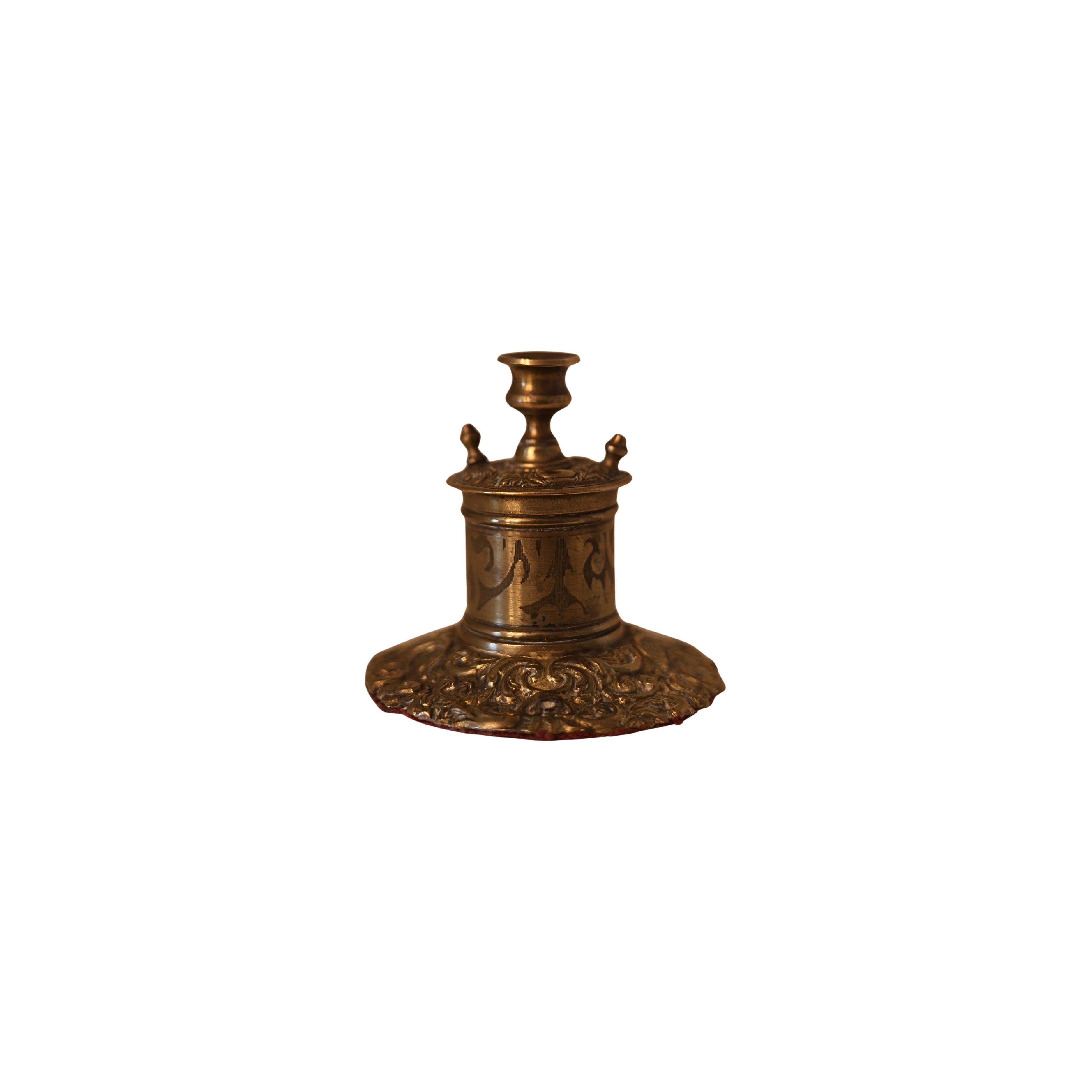 Repoussé Bougie Box, Traveling Candleholder