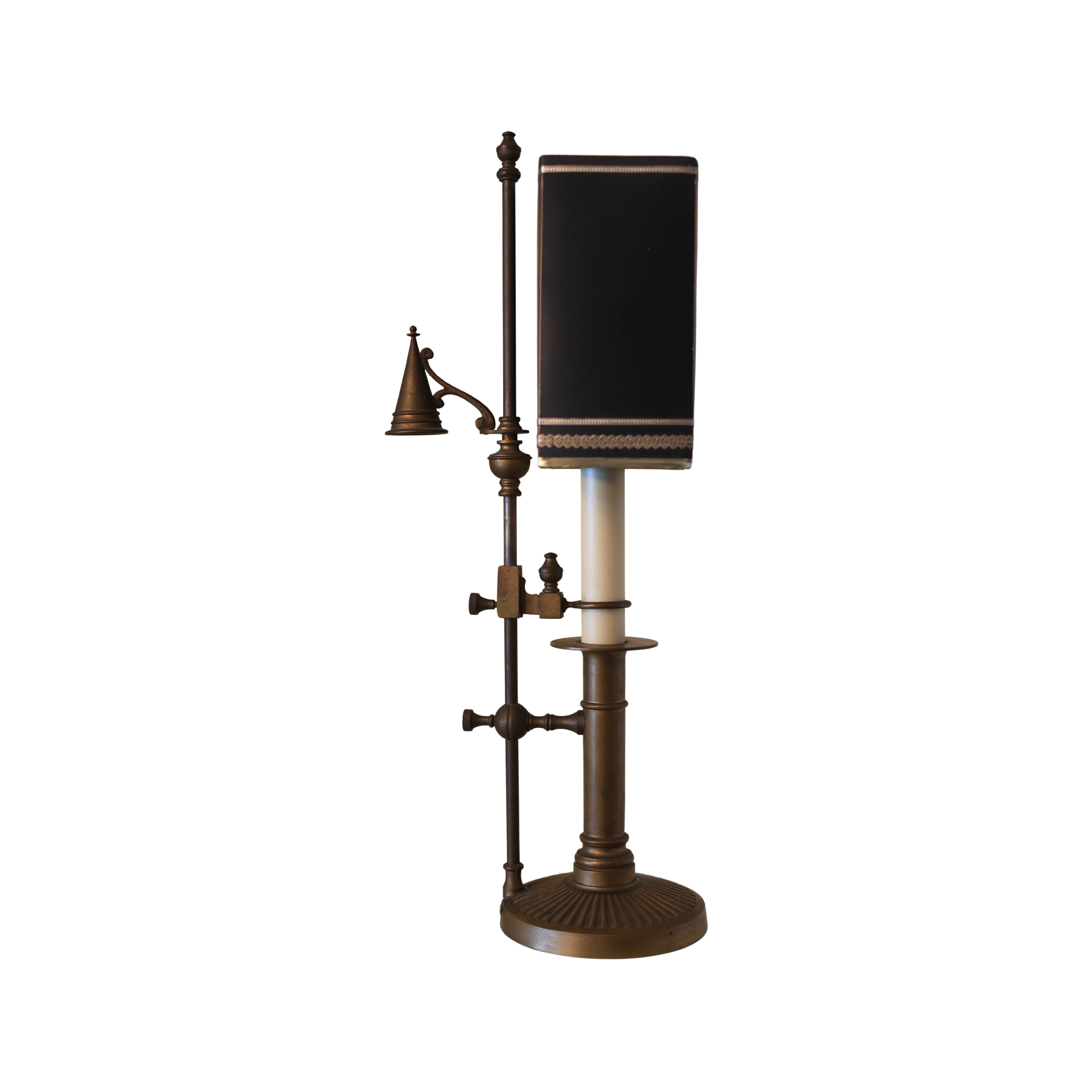 Brass Candlestick Lamp — Bouillotte-Manner