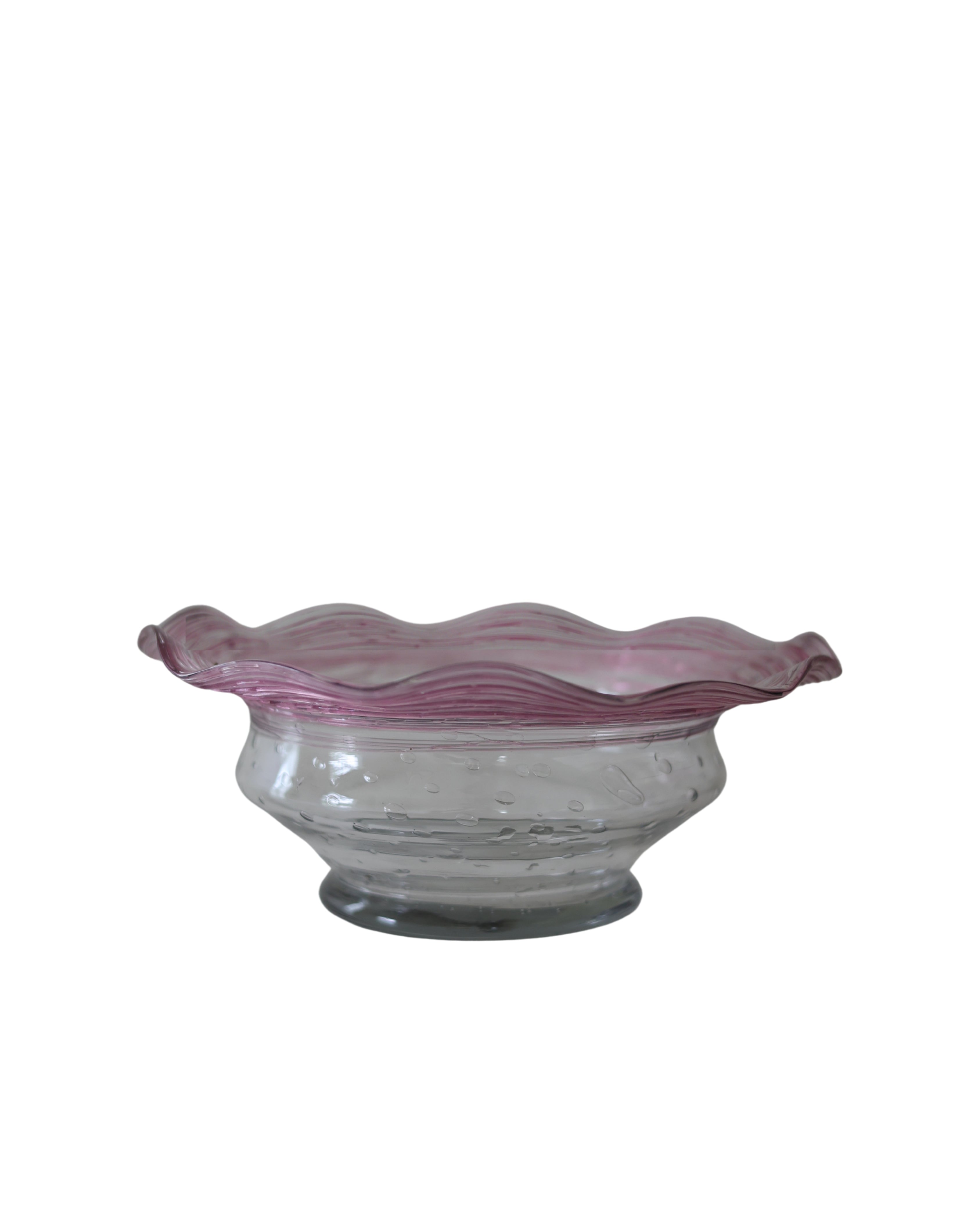 Carder Steuben Ruby Reeded Ruffled Art Glass Bowl-2