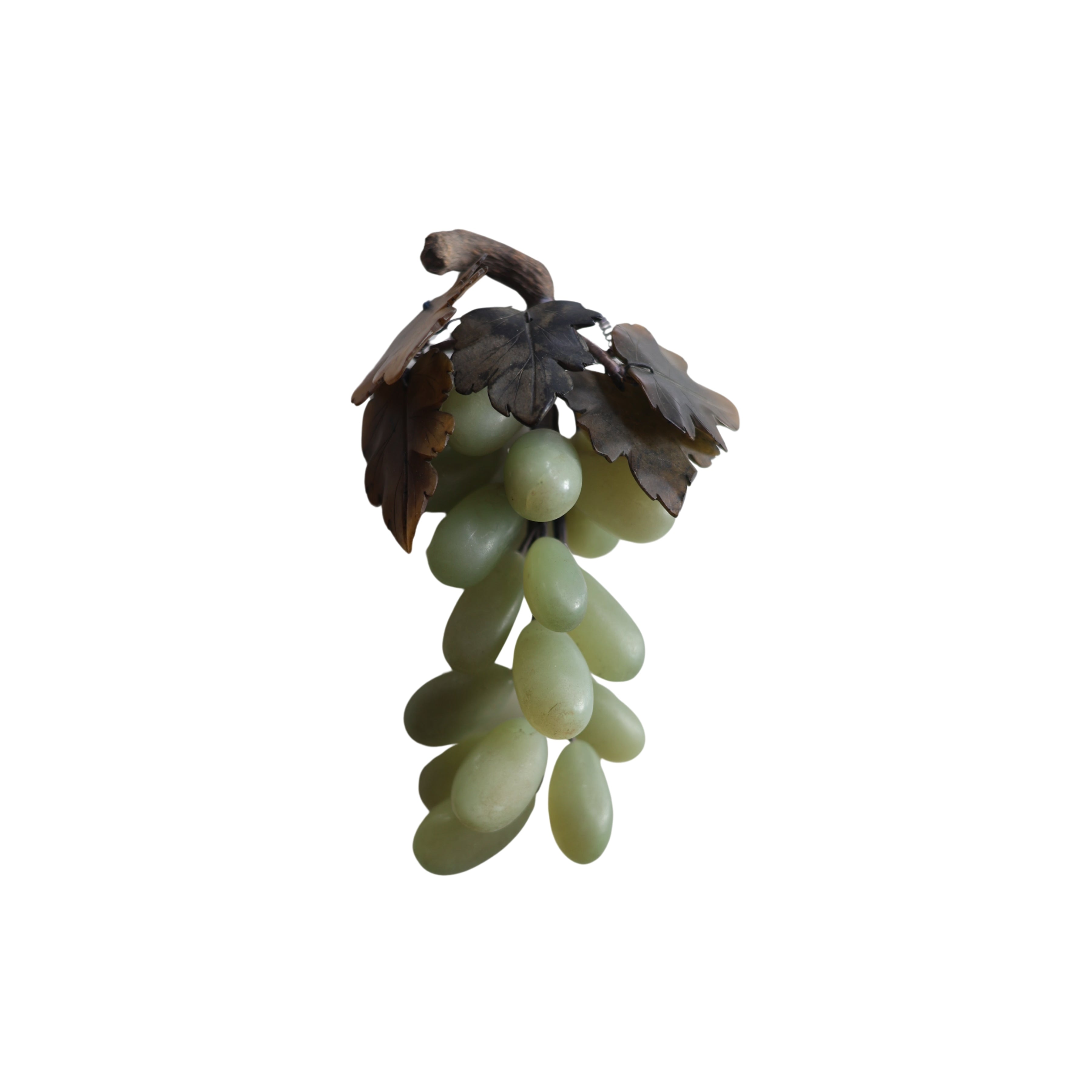 Carved Stone Grapes with Toadstone Leaves