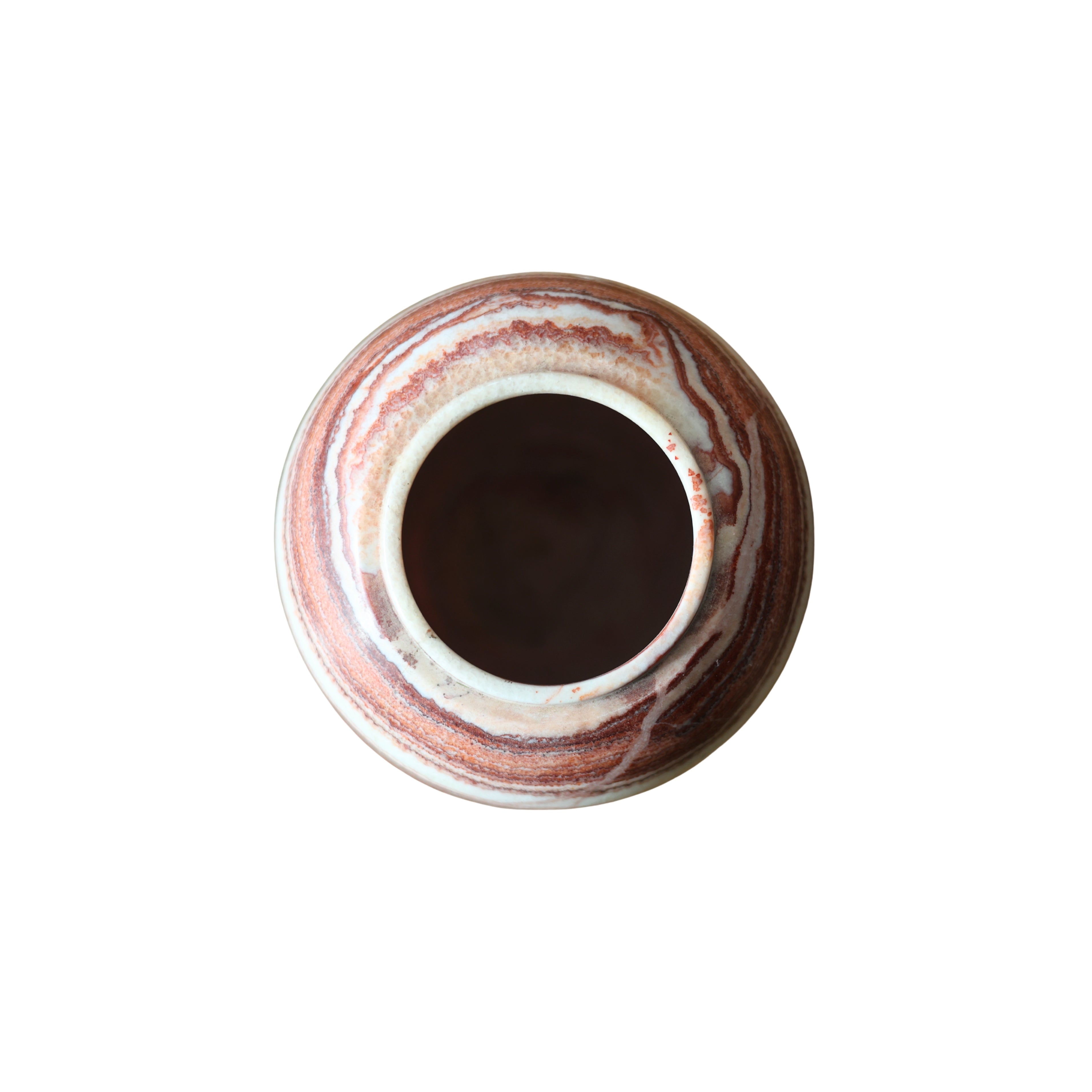 Banded Calcite Stone Vase