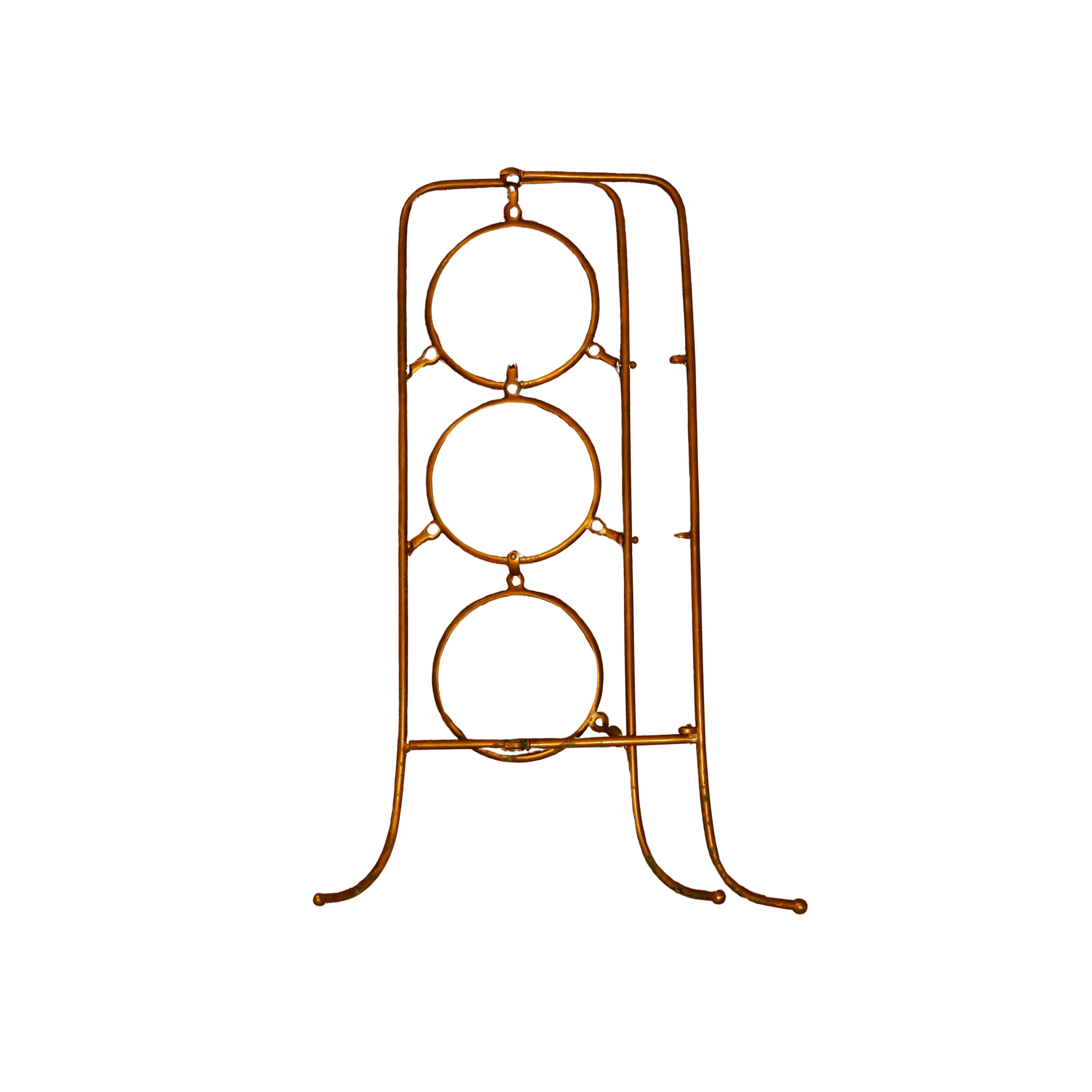 Folding Brass Three-Tier Stand