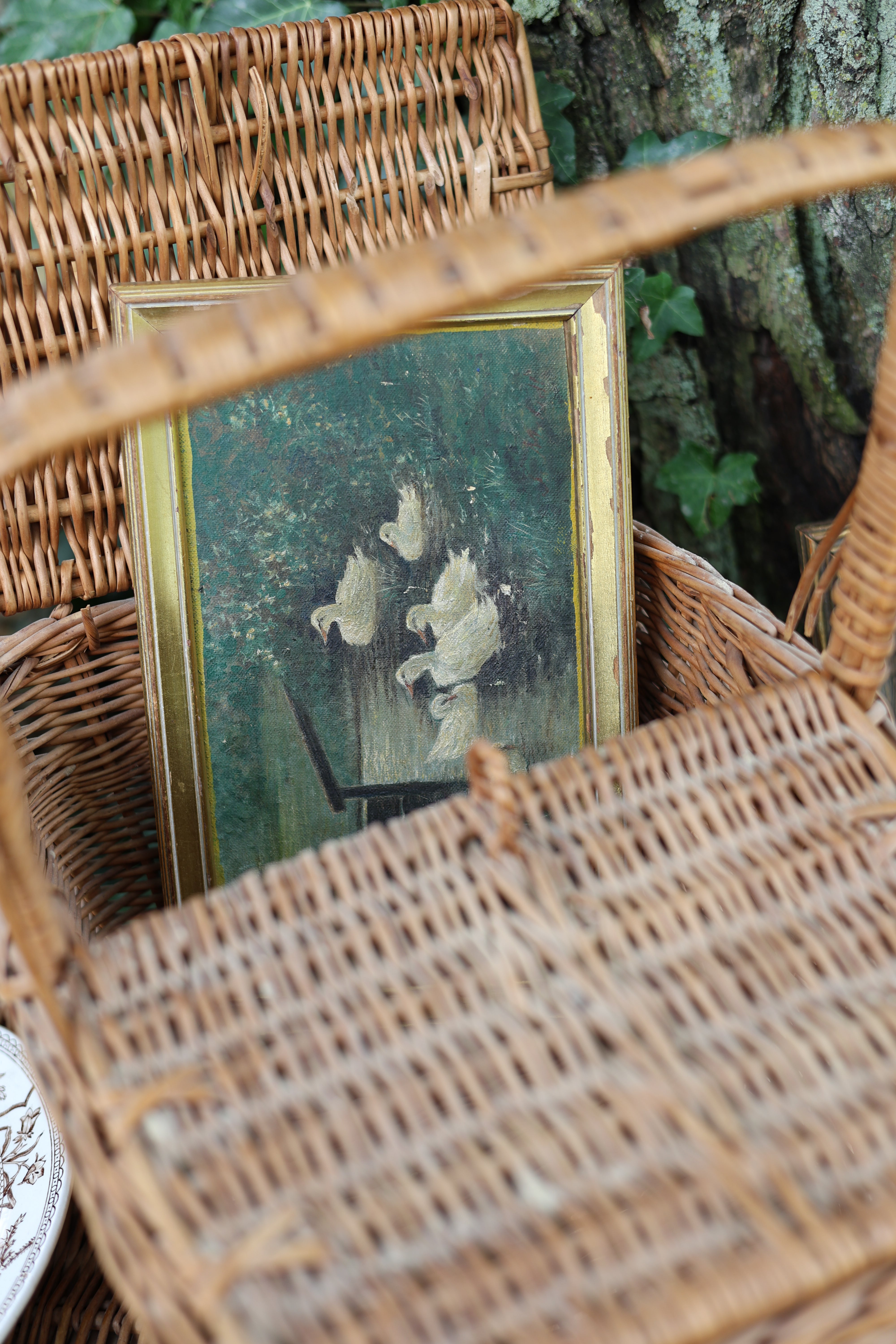 Petite Folk Art Duck Painting