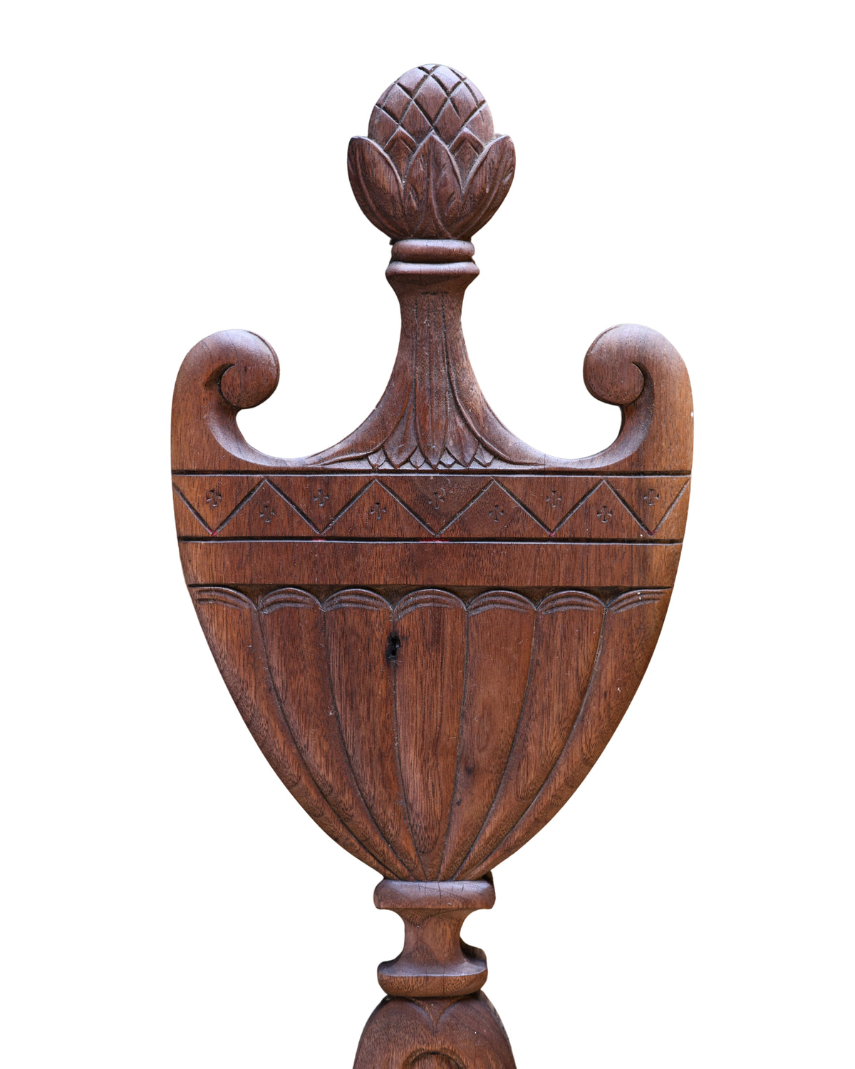 Neoclassical Carved Wood Urn Wall Plaque-2