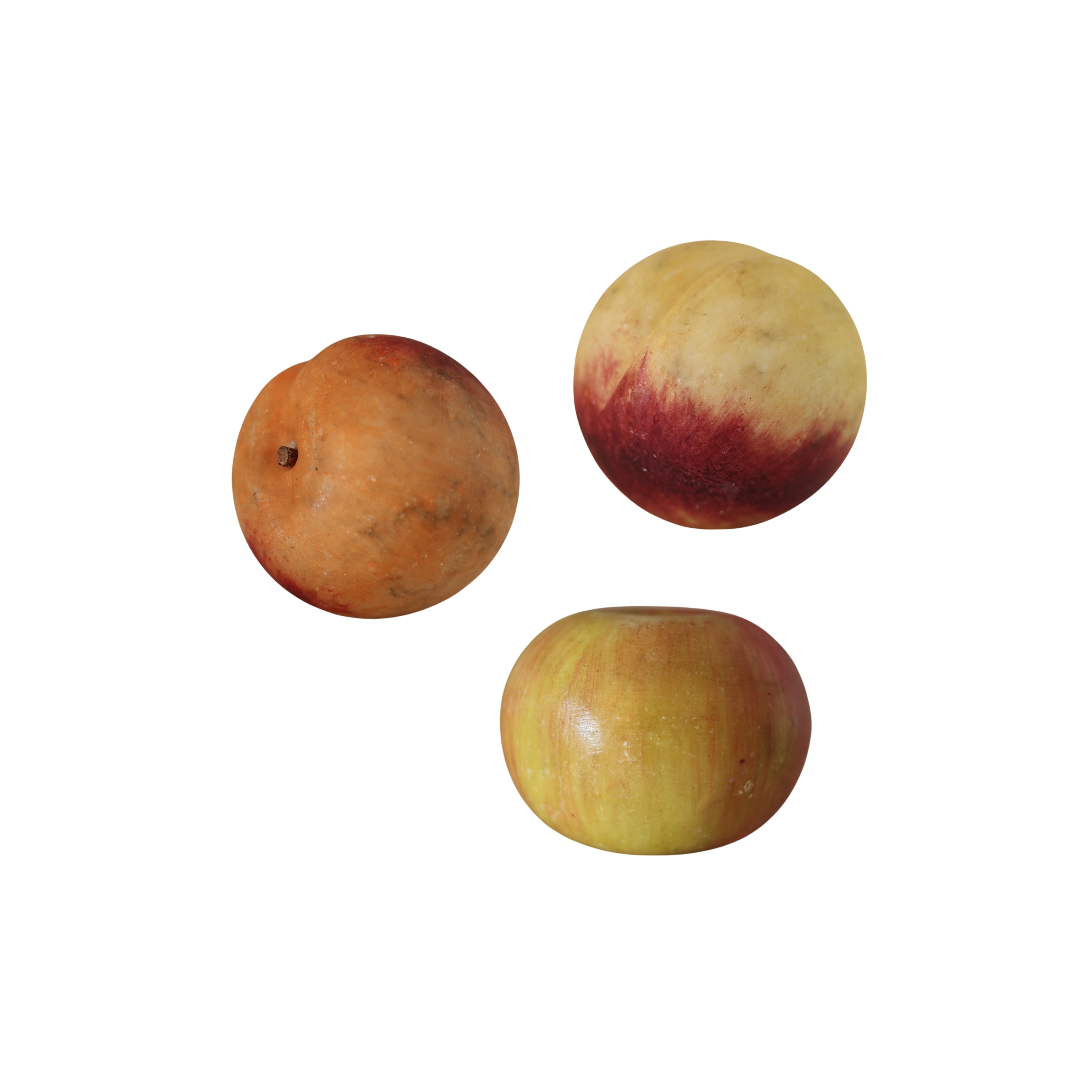 Italian Alabaster Fruit — Peaches & Apple