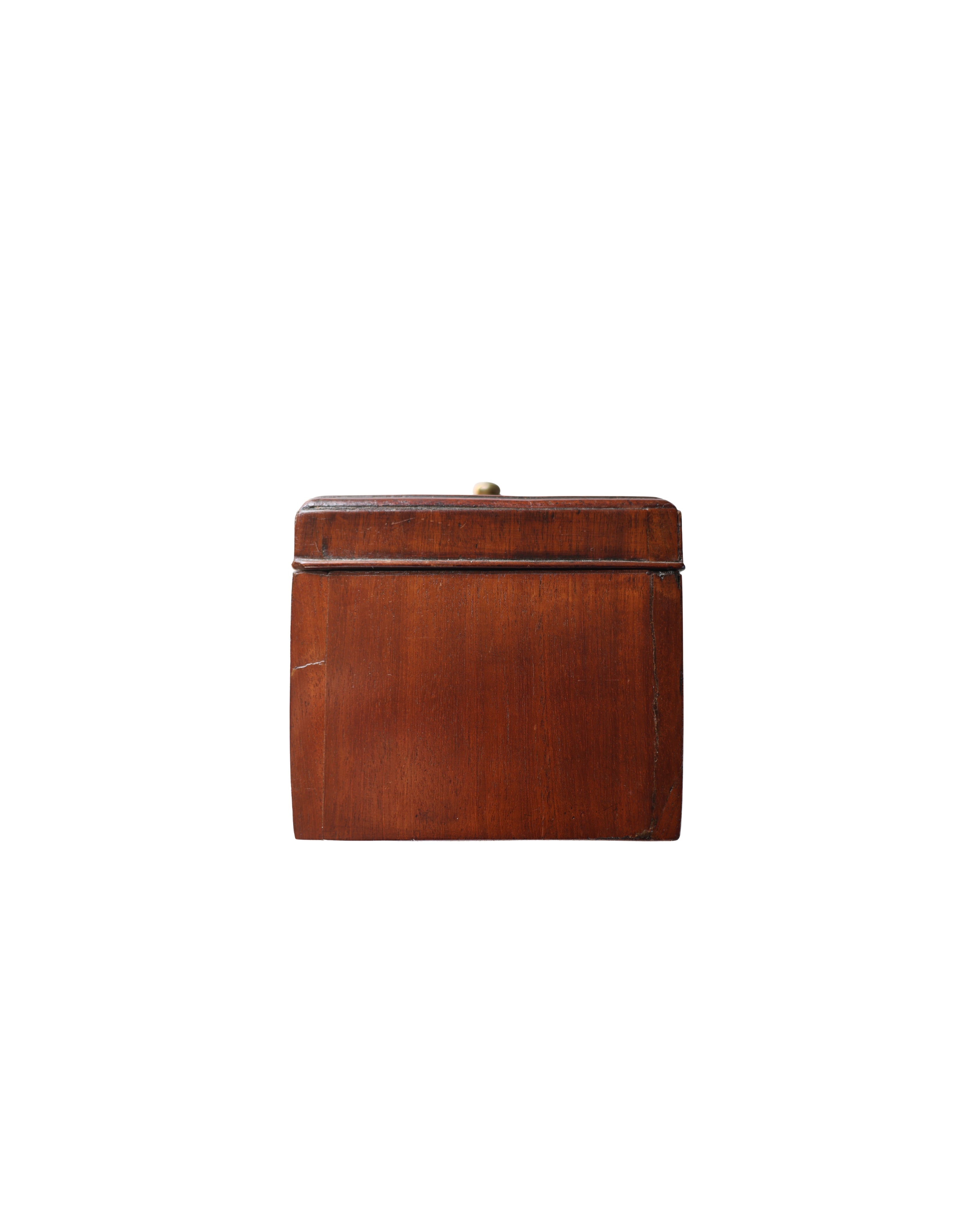 George III Mahogany Tea Caddy-8