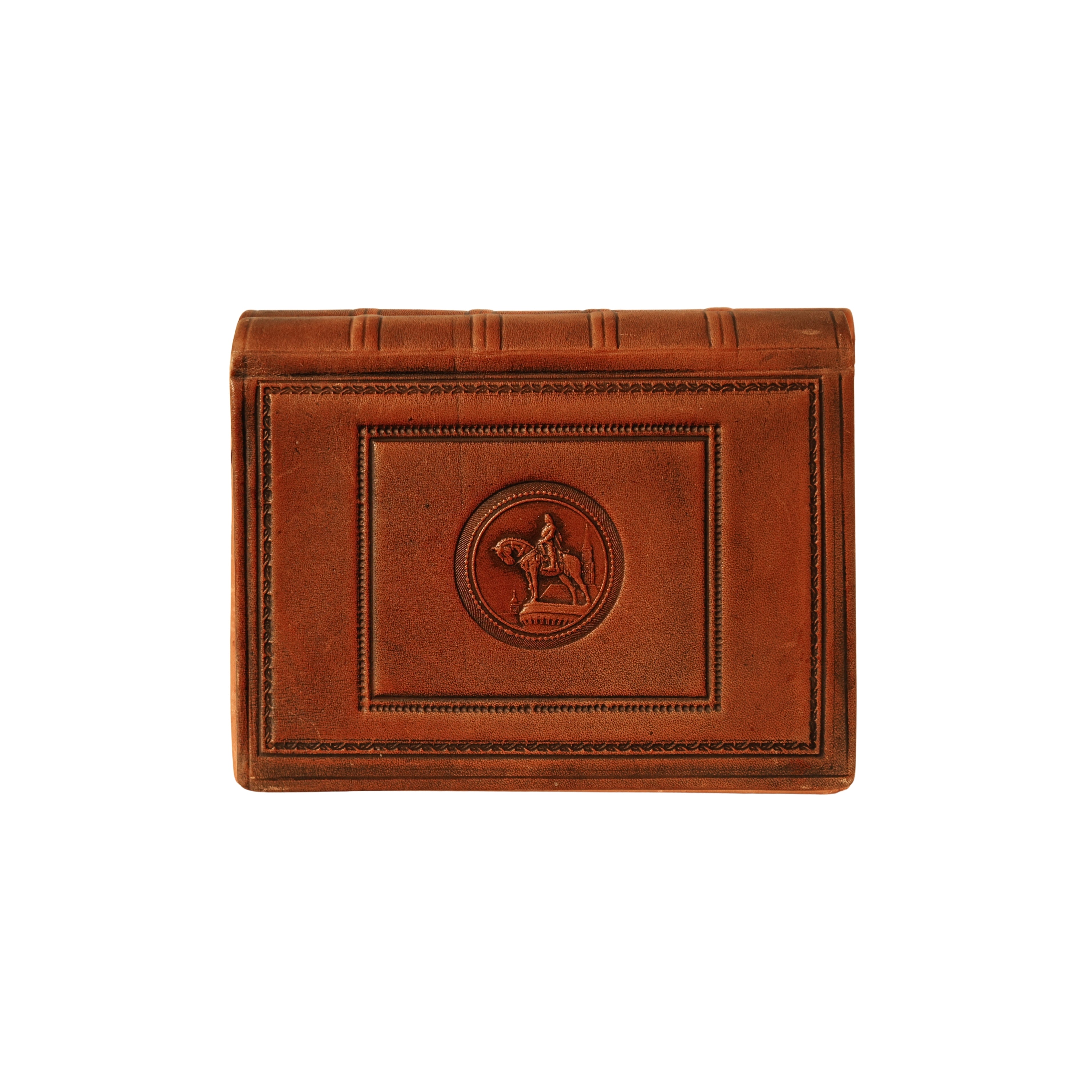 Leather & Fabric Book-Form Storage Box