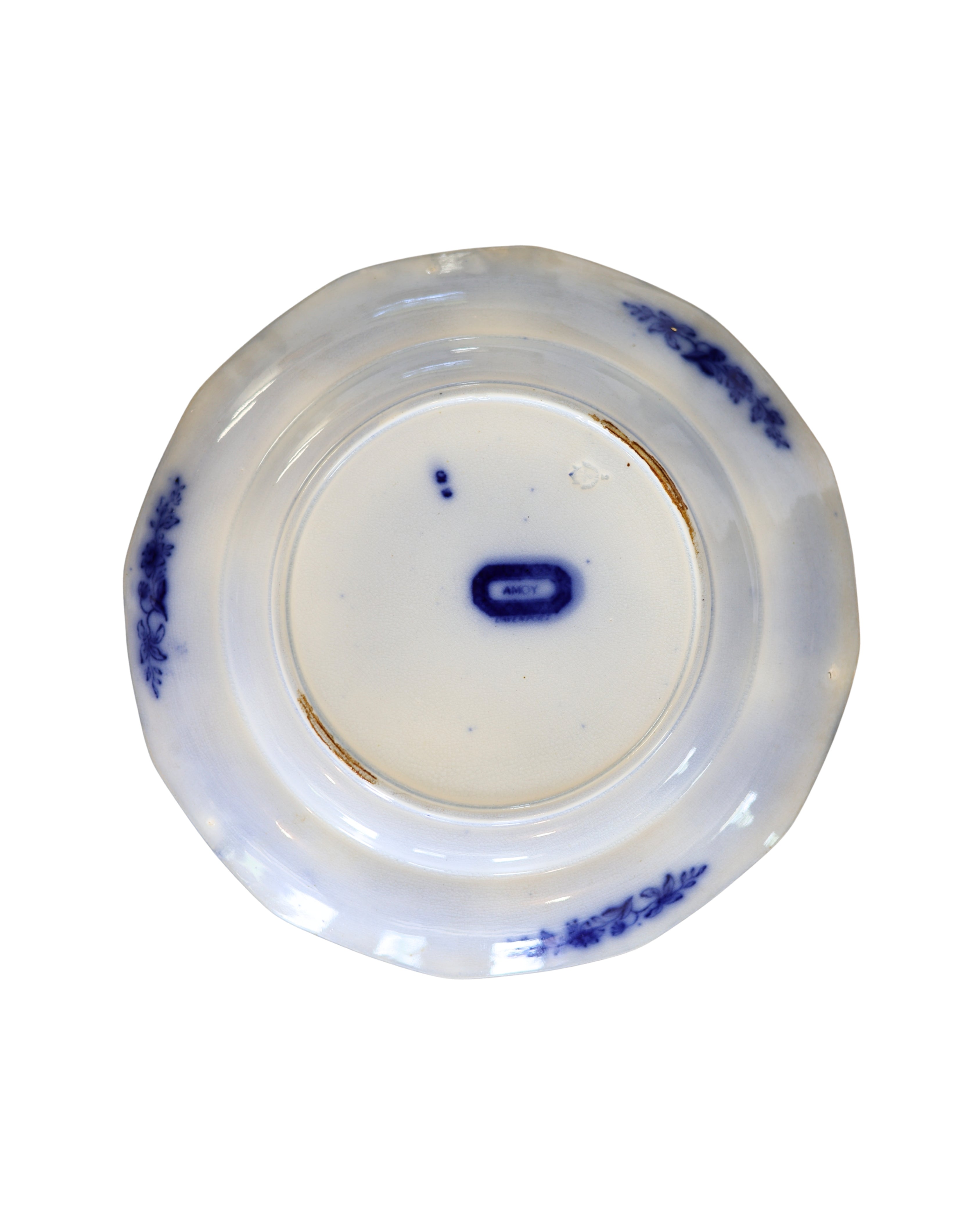 Davenport "Amoy" Flow Blue Round Platter-2