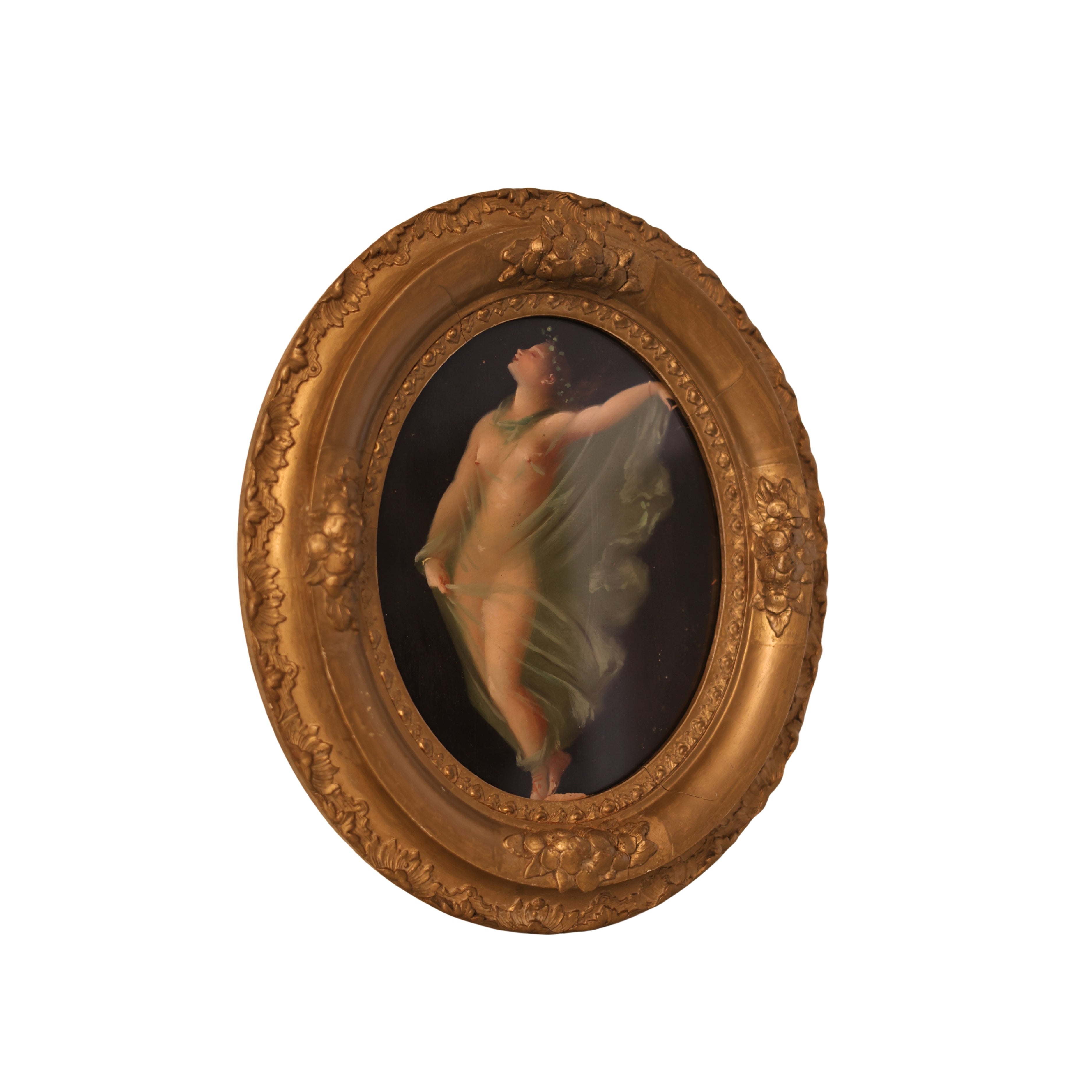 Oil Painting of a Draped Female Figure