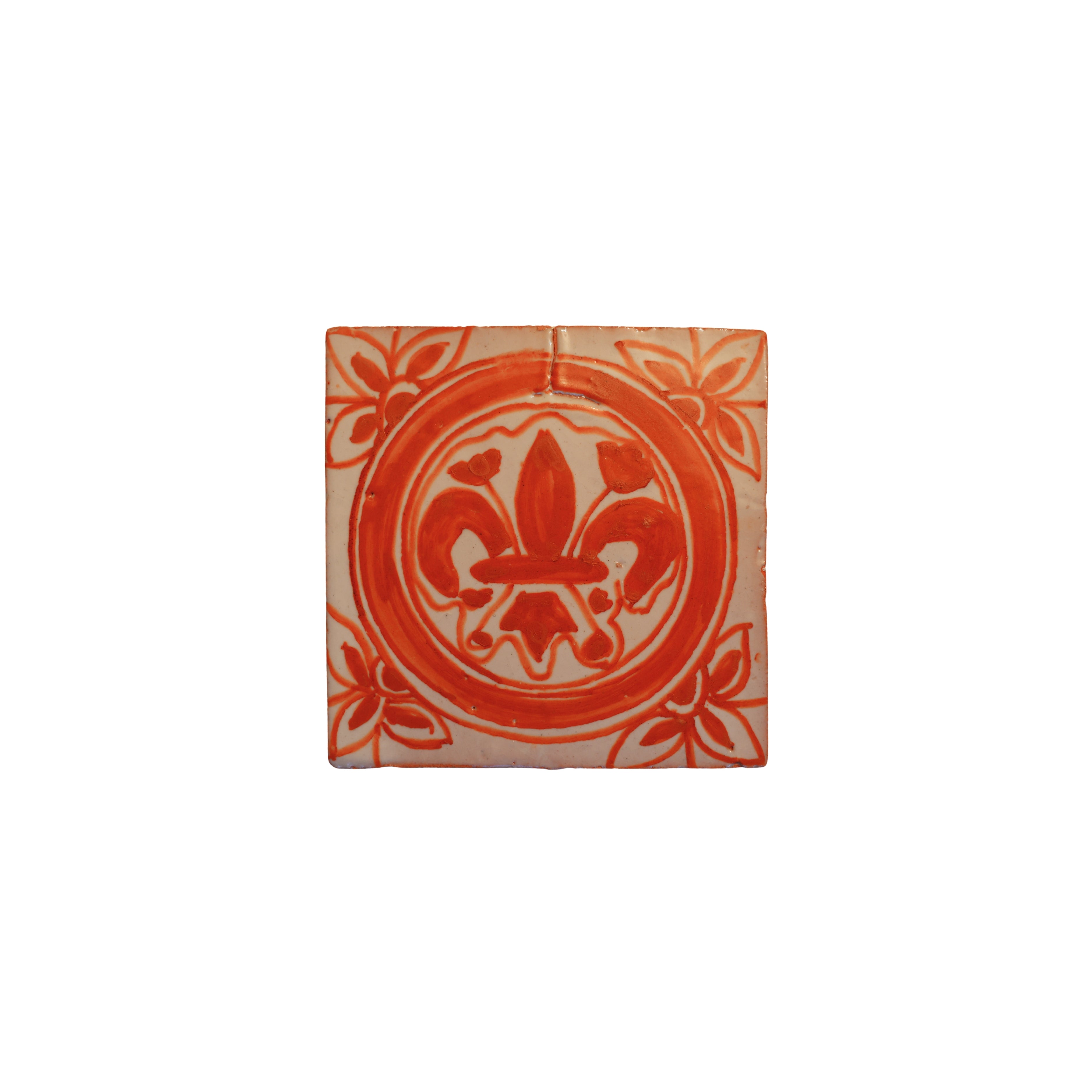 Fleur-de-Lis Terracotta Tiles