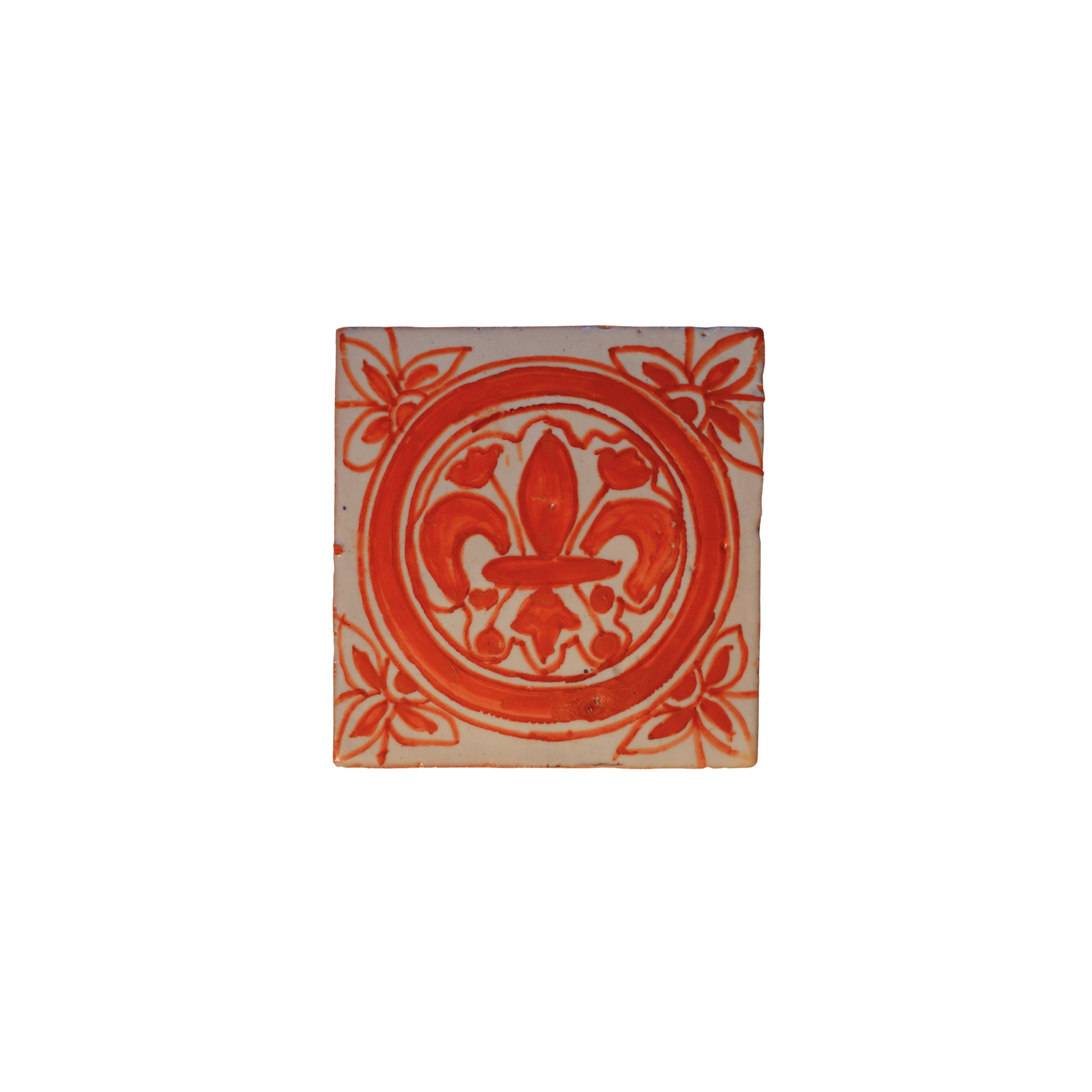 Fleur-de-Lis Terracotta Tiles