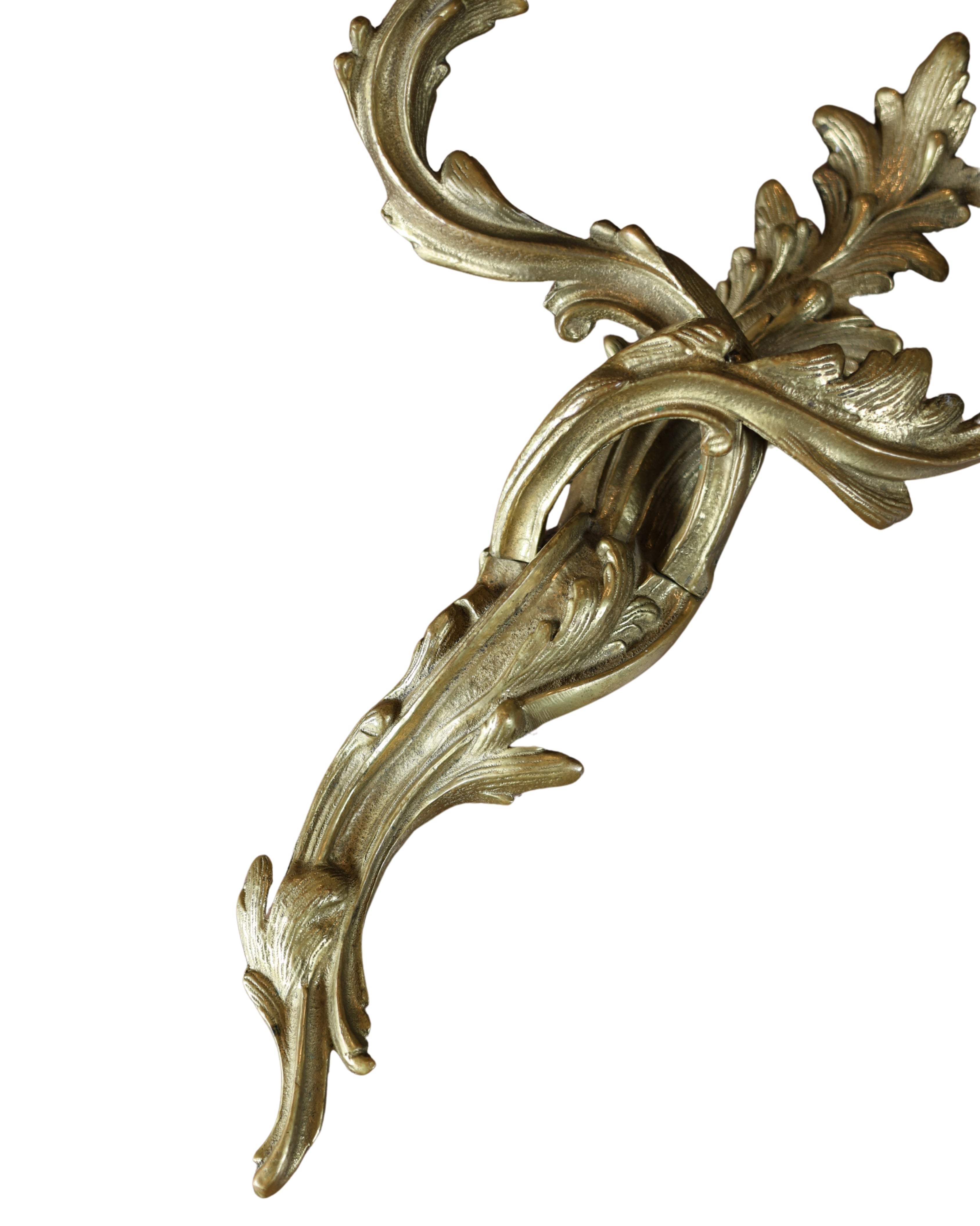Louis XV Style Gilt Bronze Two-Light Wall Sconces-5
