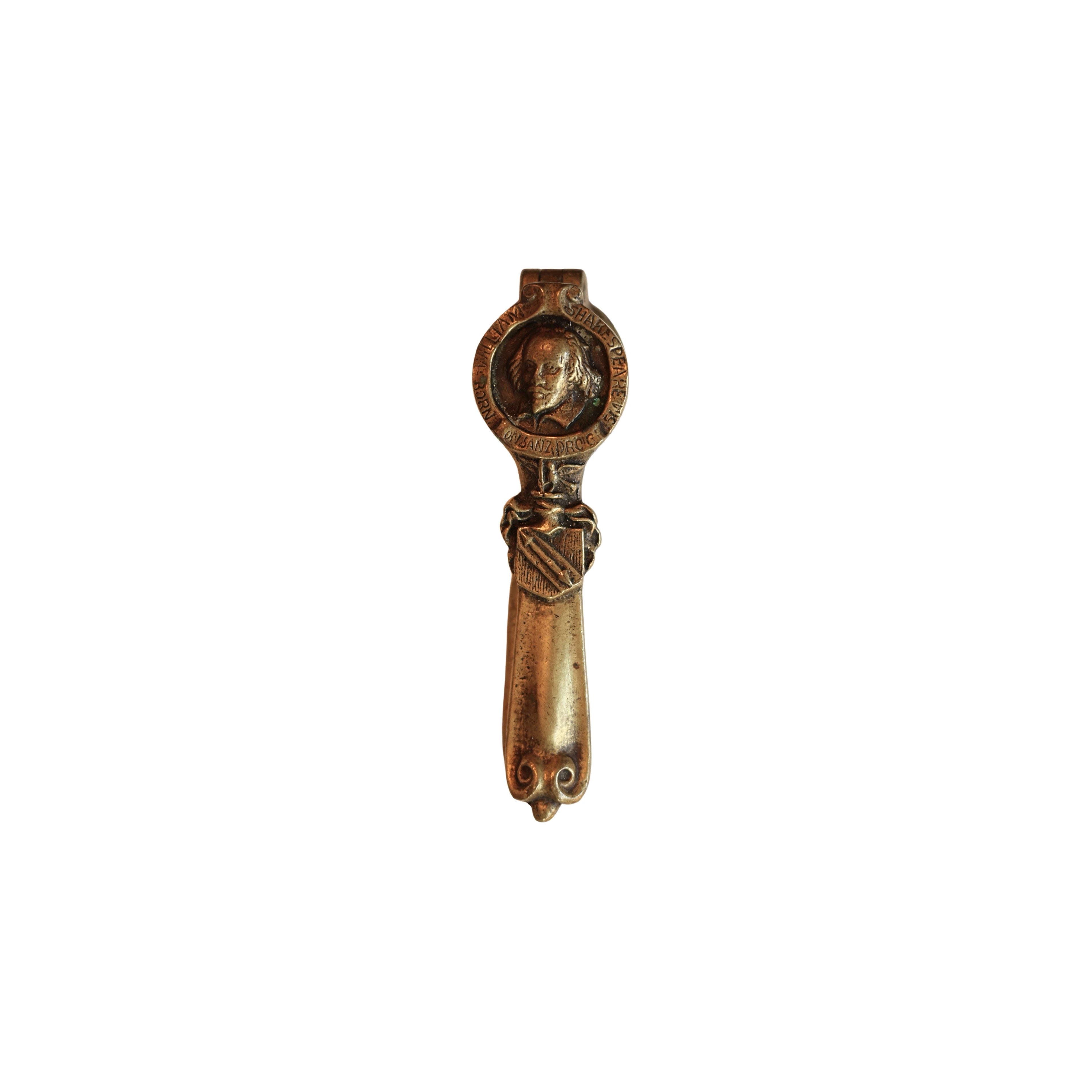 Brass Shakespeare Figural Nutcracker