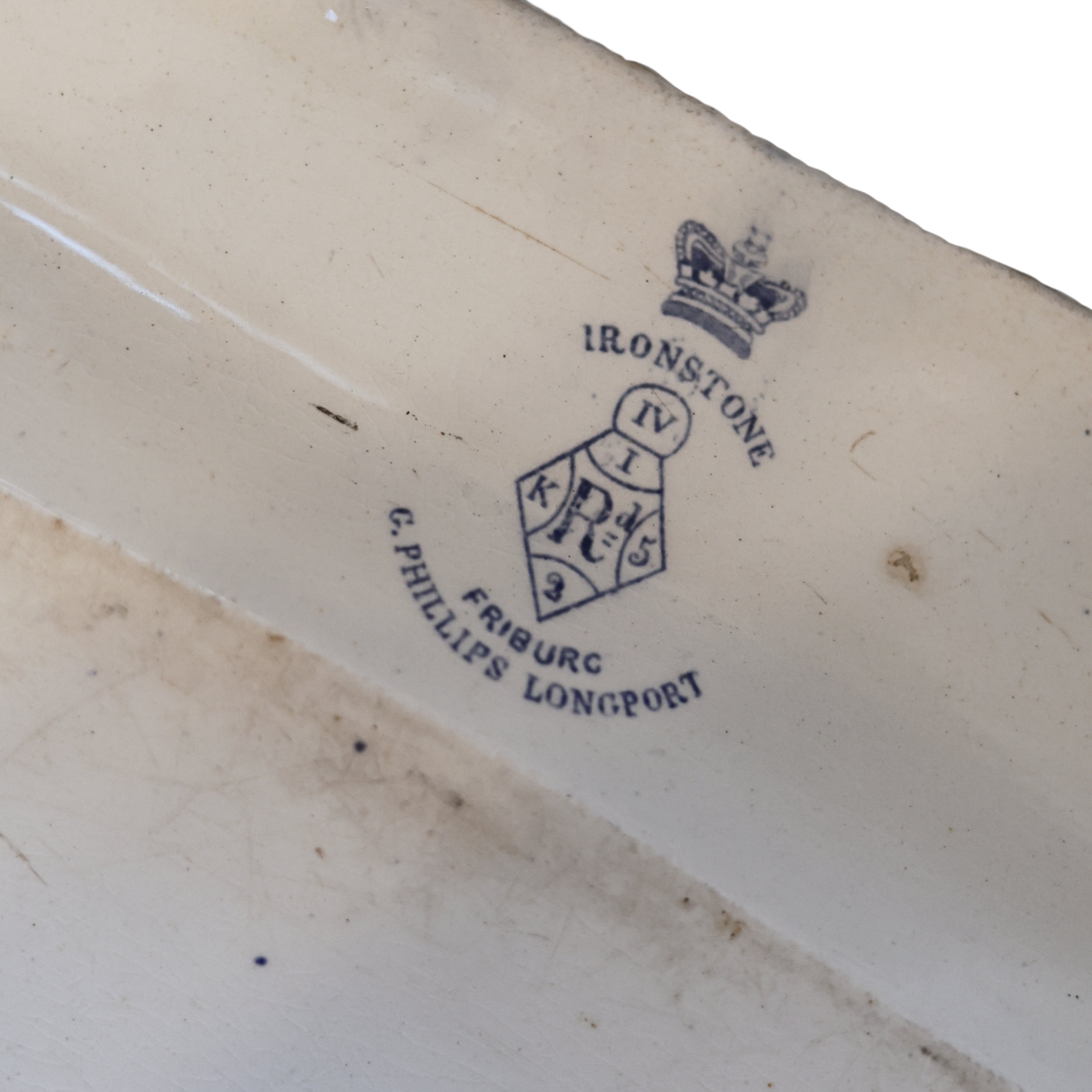 "Friburg" Ironstone Platter by G. Phillips, Longport