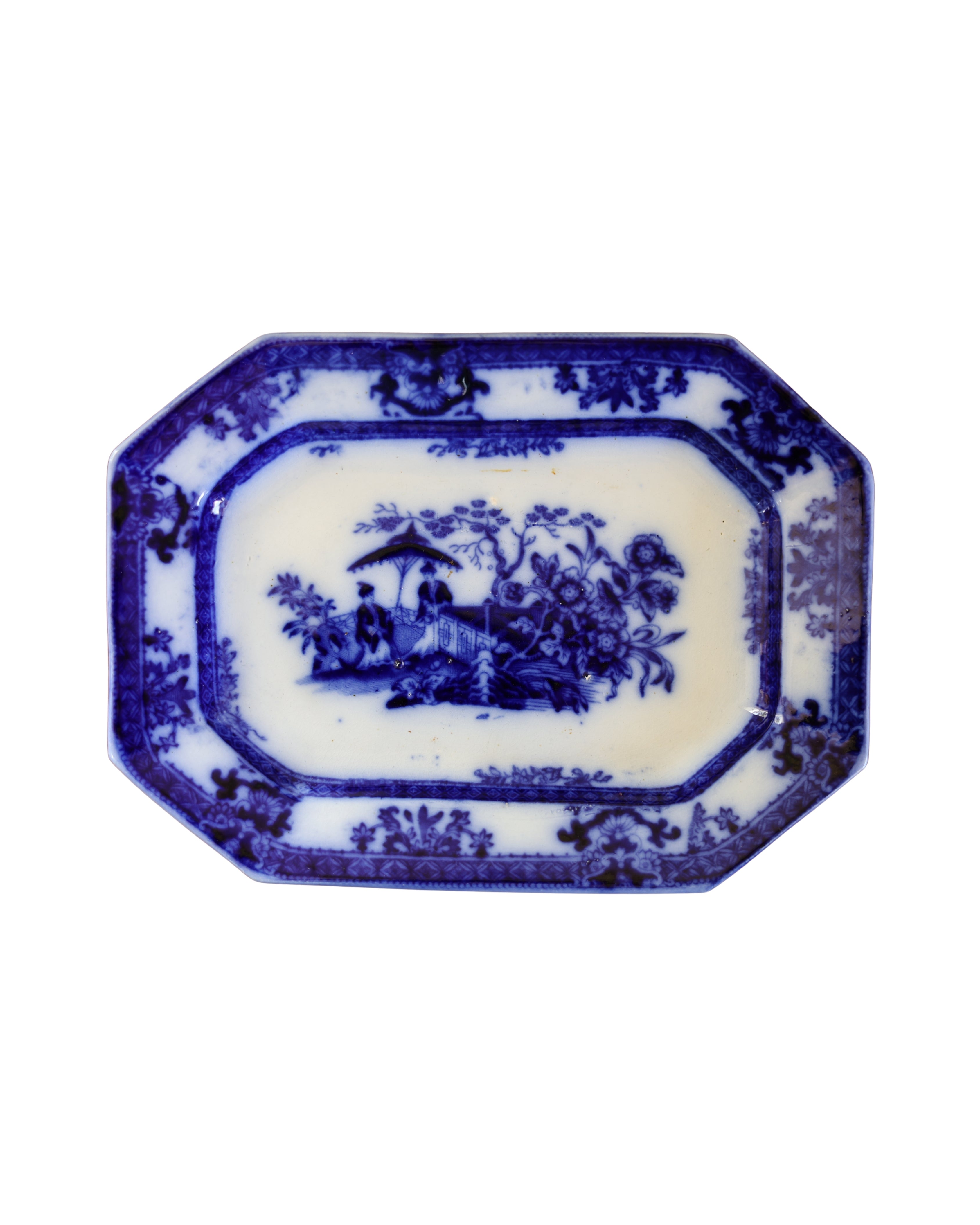Davenport "Amoy" Flow Blue Dish-1