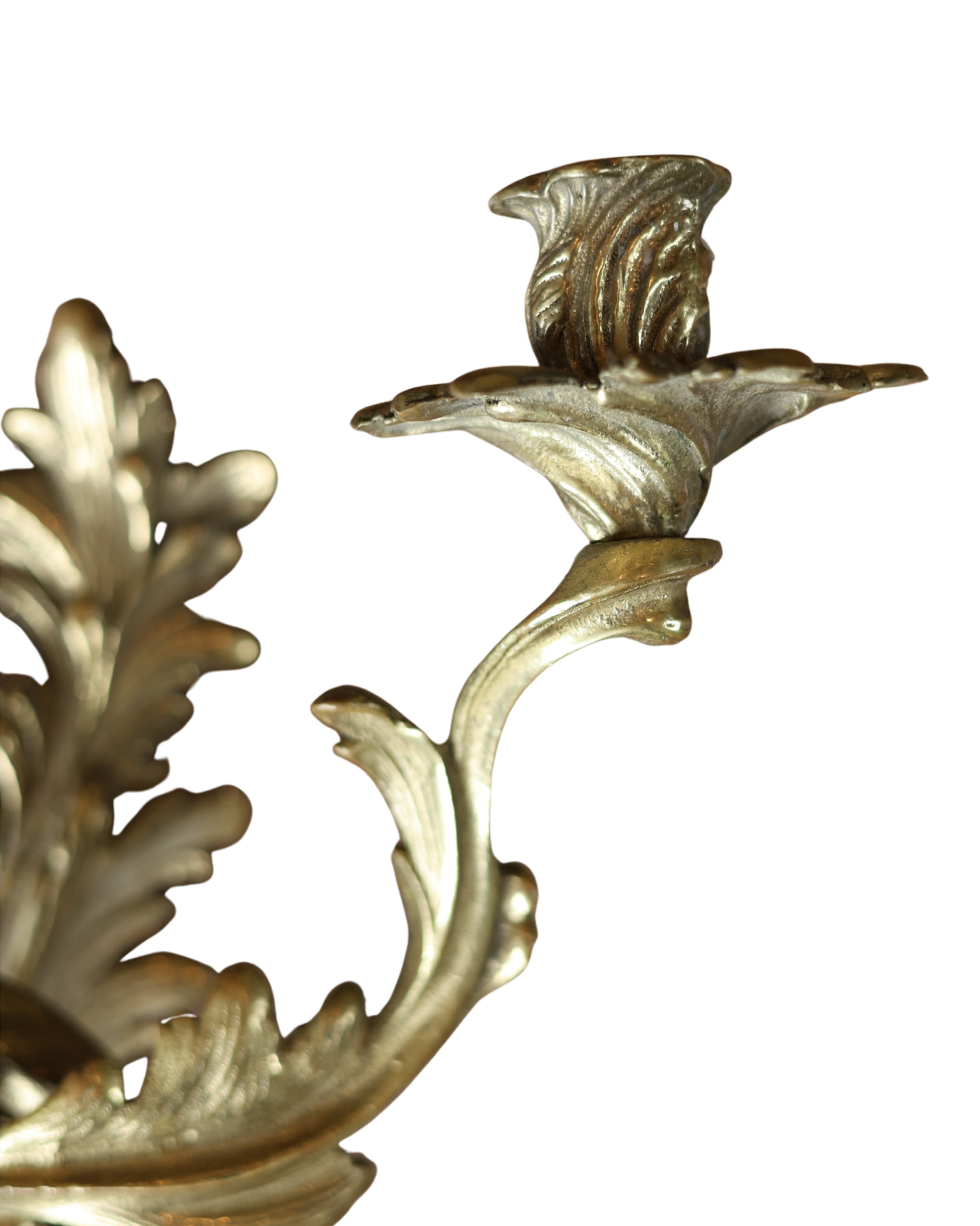 Louis XV Style Gilt Bronze Two-Light Wall Sconces-6