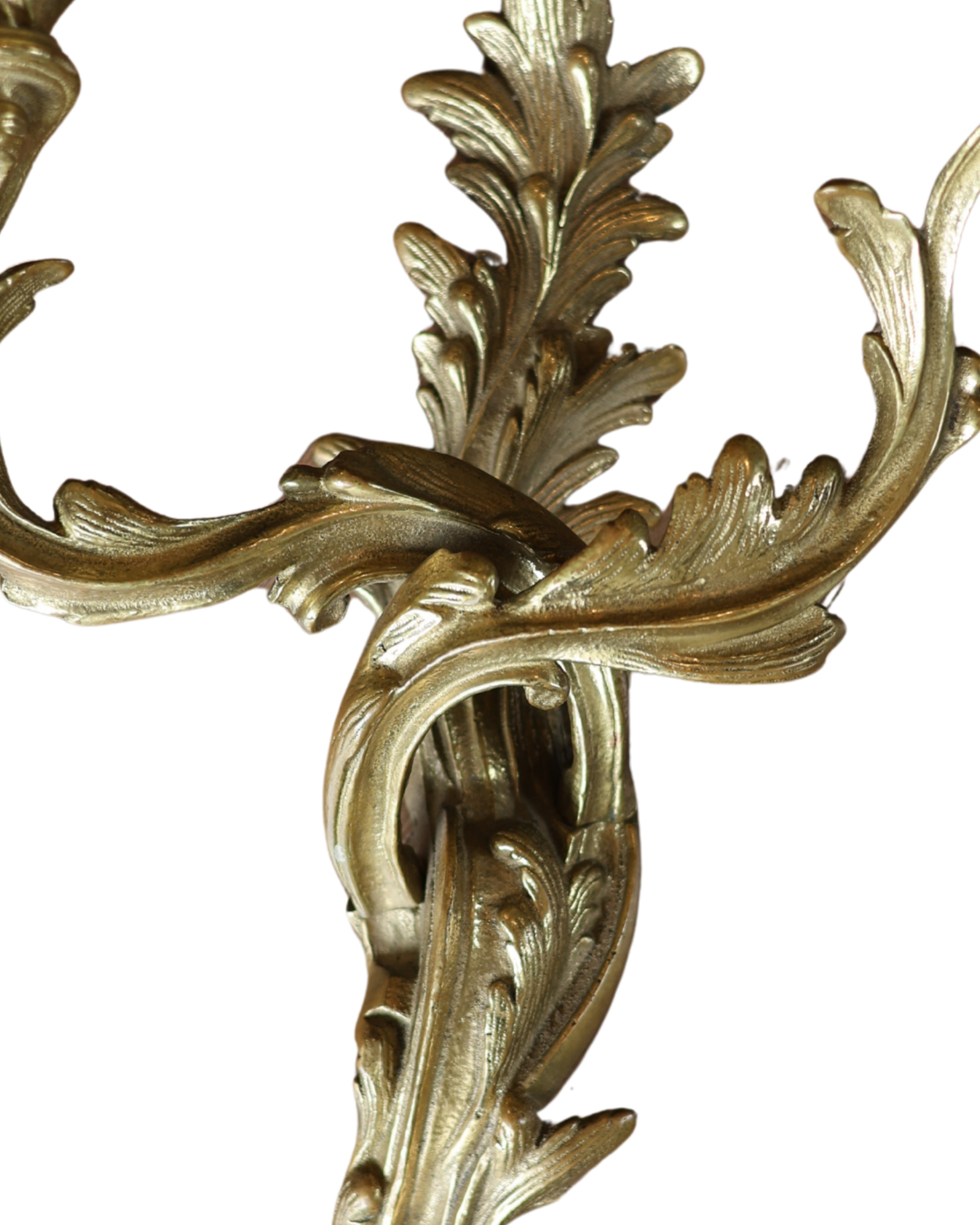 Louis XV Style Gilt Bronze Two-Light Wall Sconces-4