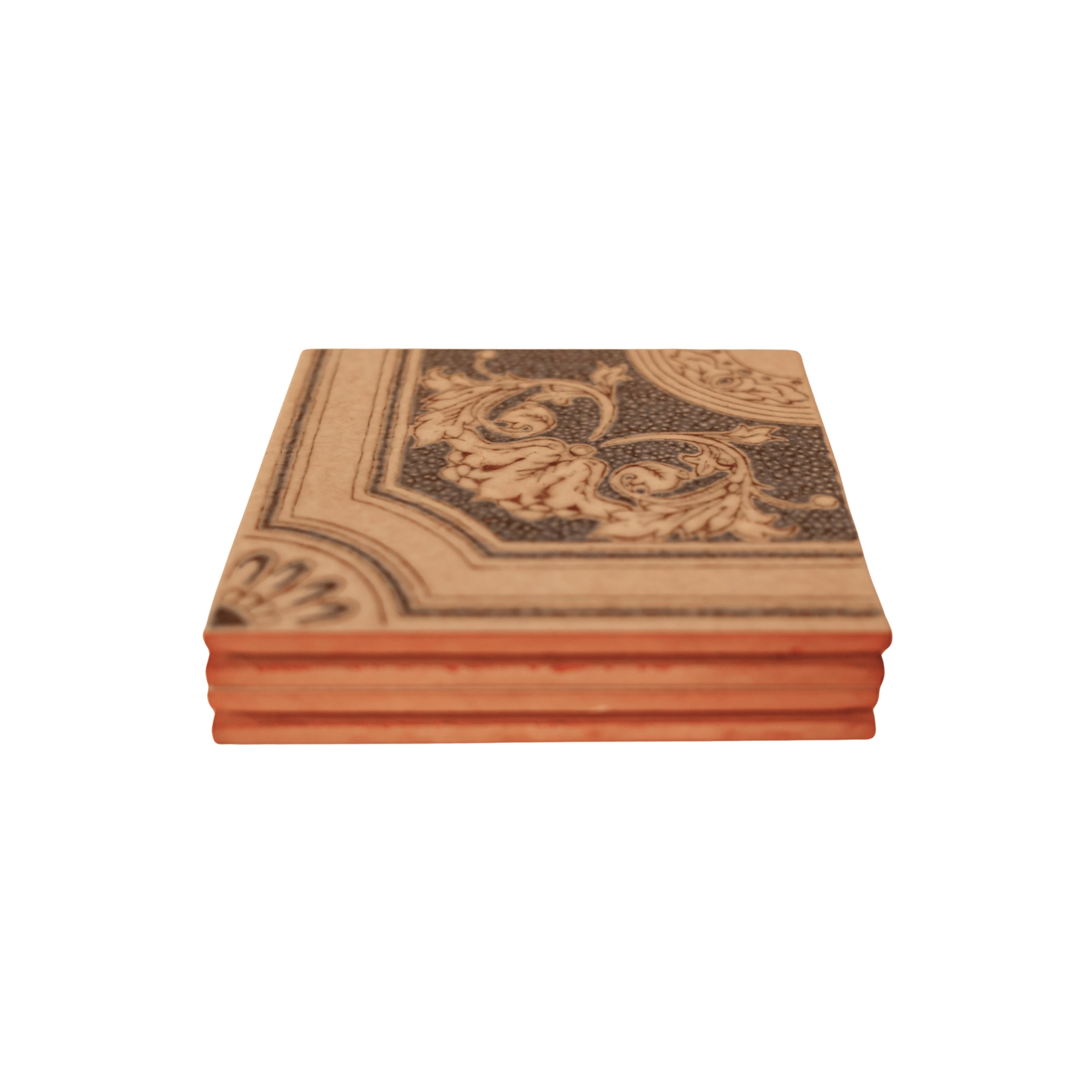 Italian Terracotta Scrollwork Tiles