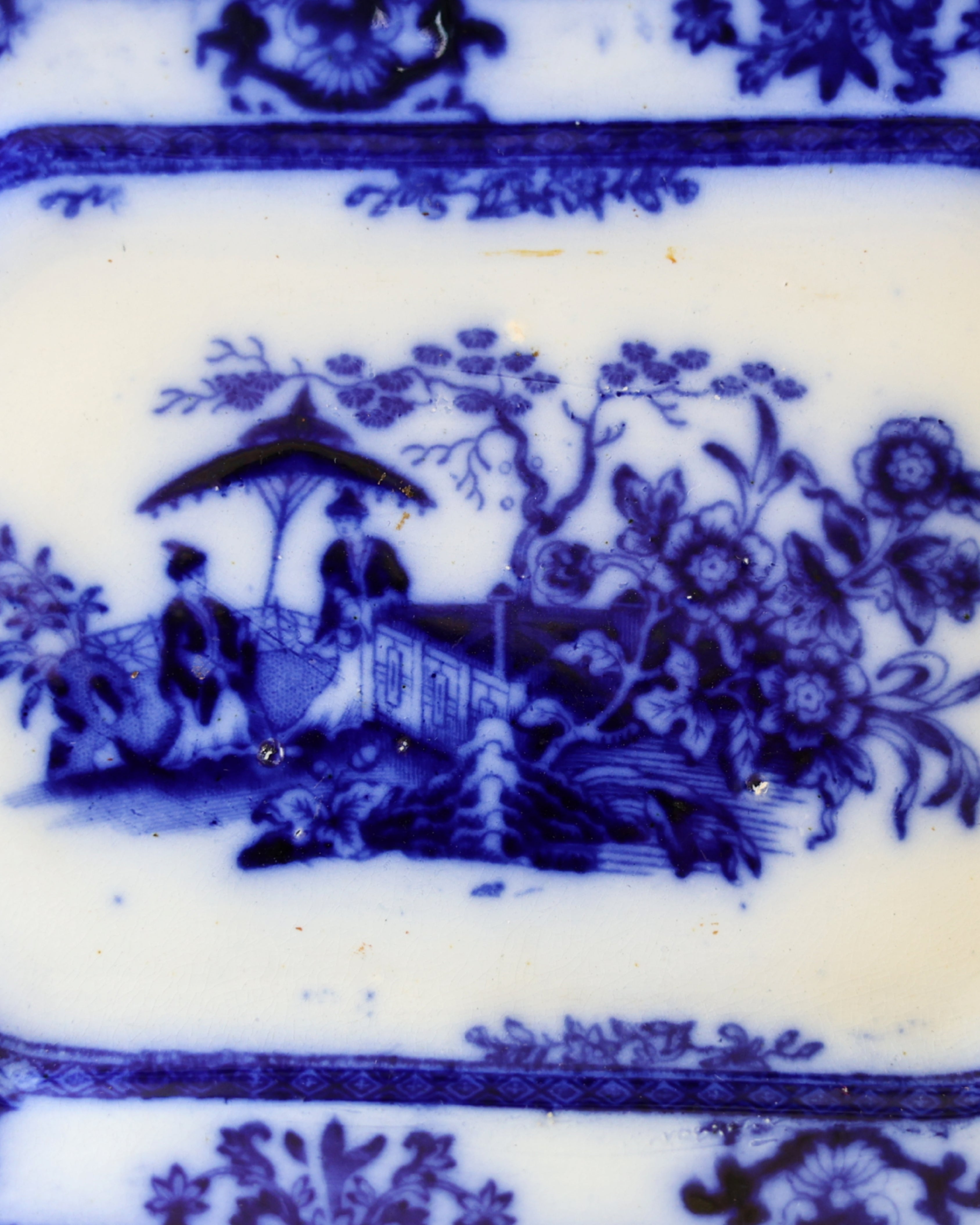 Davenport "Amoy" Flow Blue Dish-3