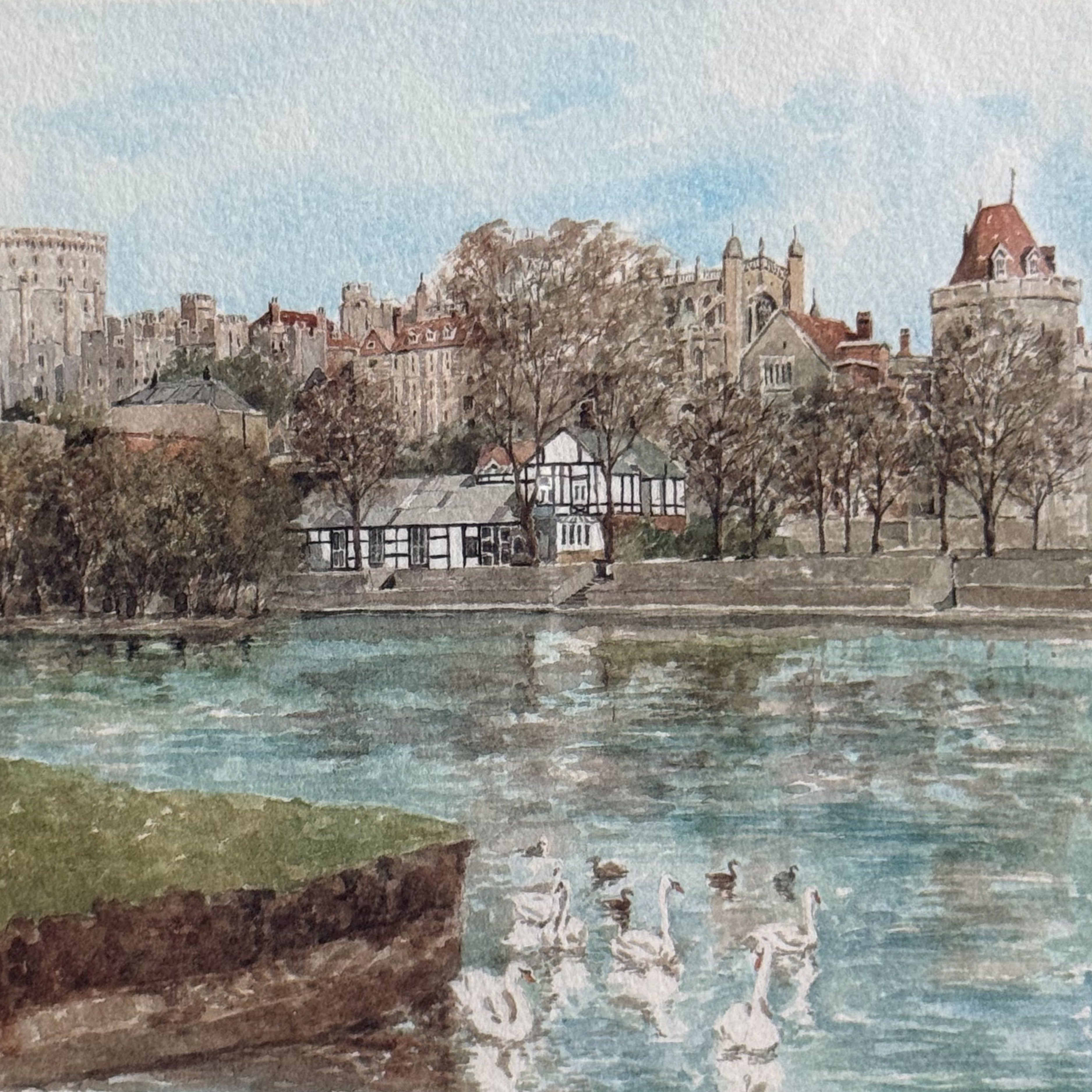 Windsor Castle Lithograph