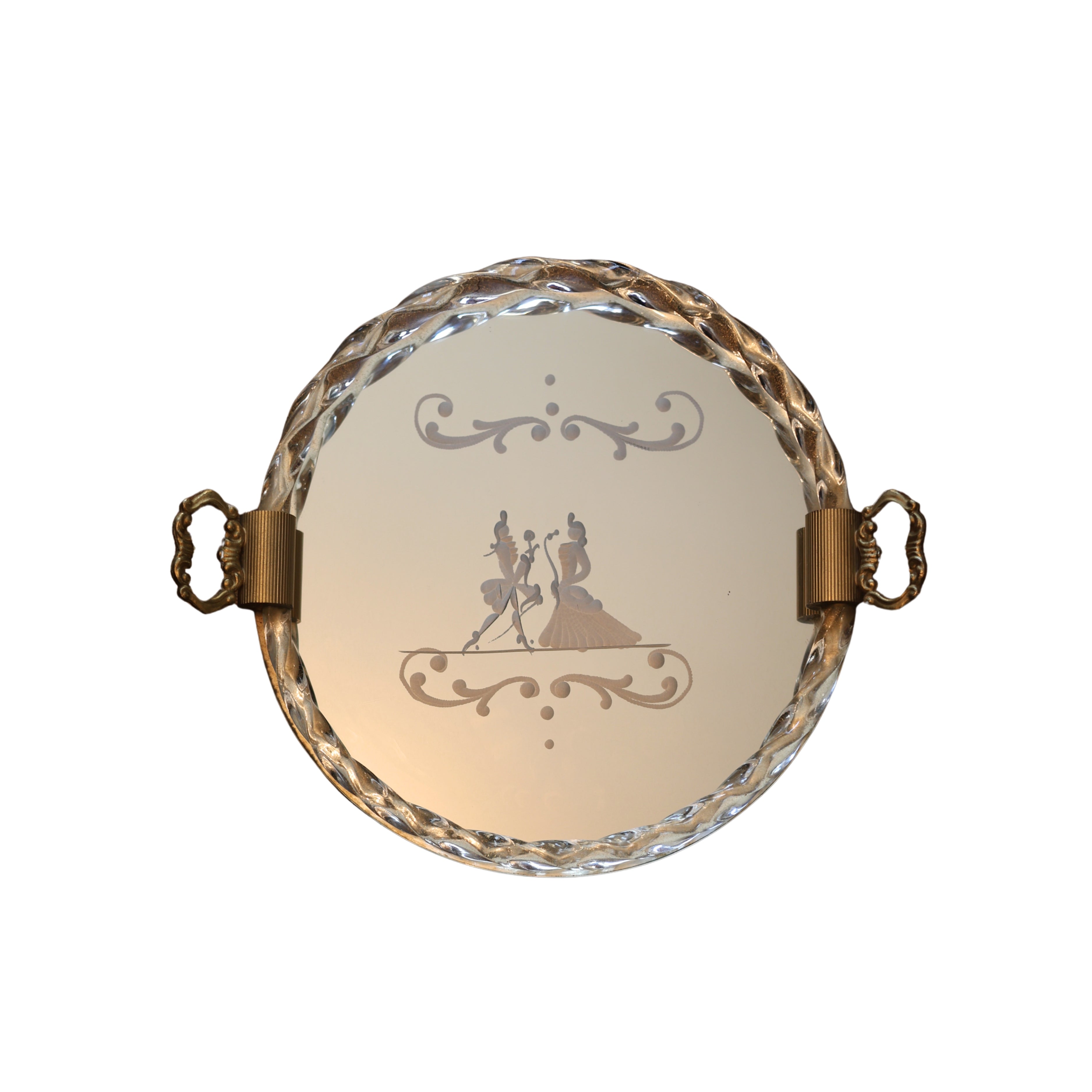 Venetian Etched Glass Vanity Tray