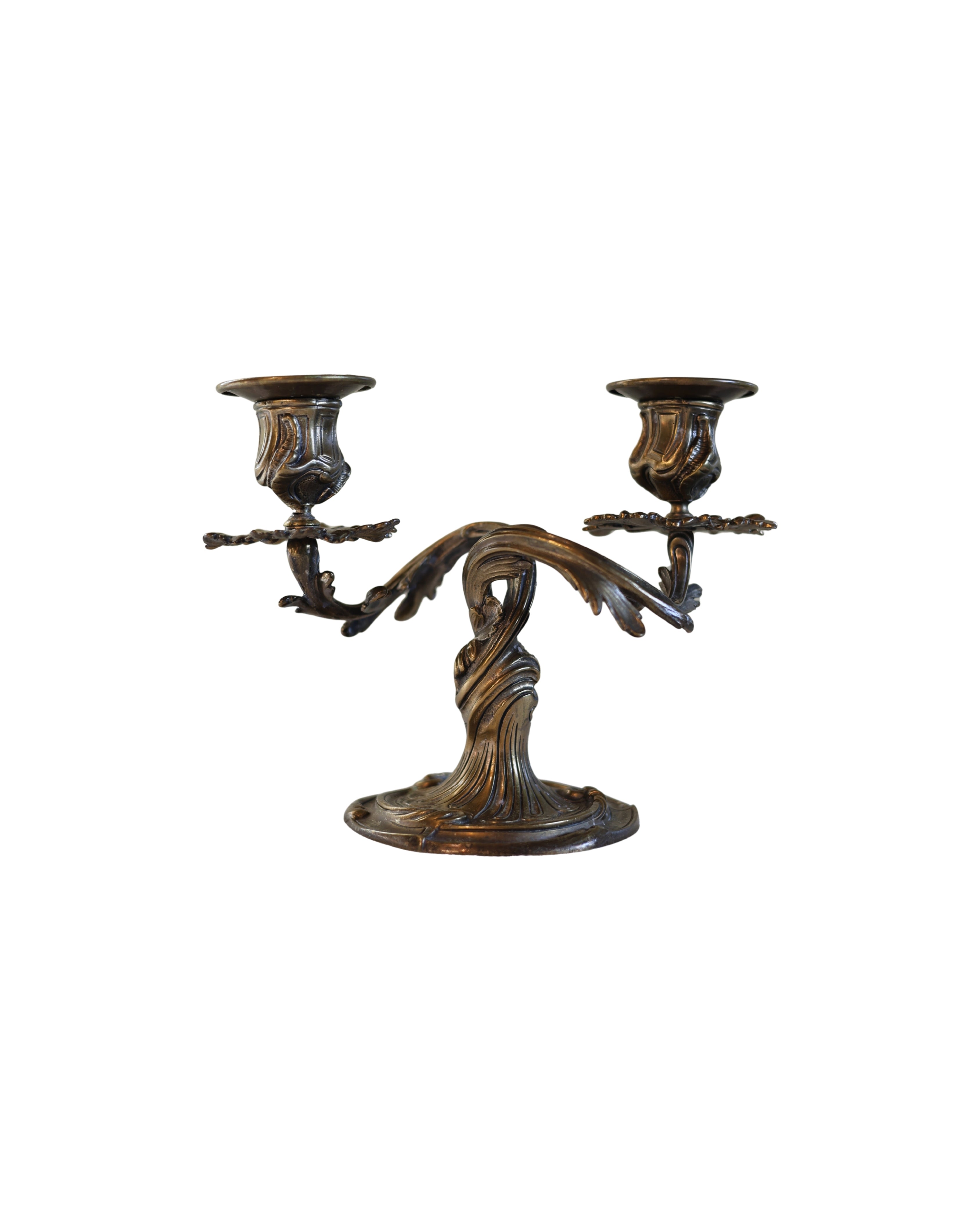 Christofle Louis XV Rococo Two-Light Candelabras-2