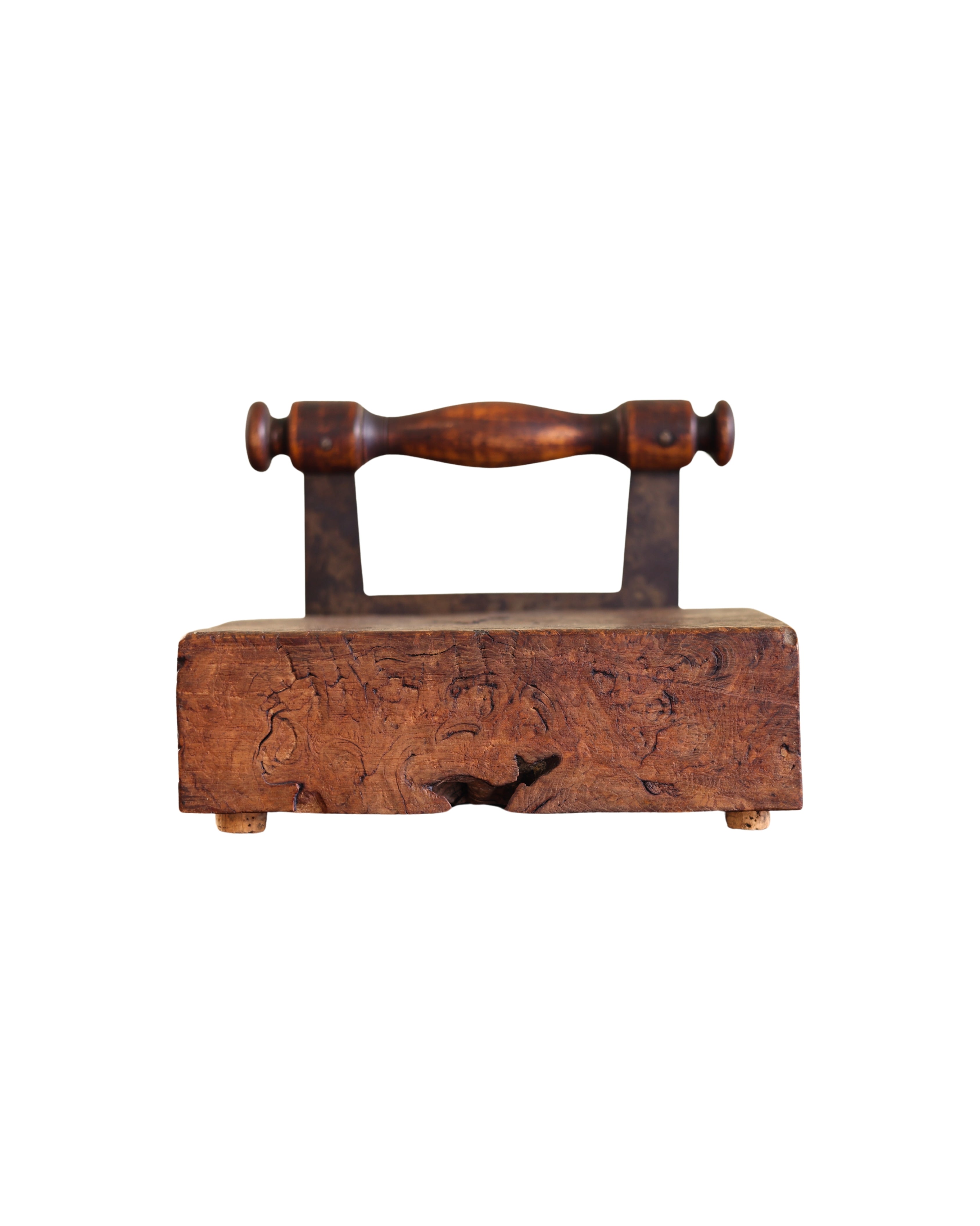 Burlwood Block with Herb Chopper-1