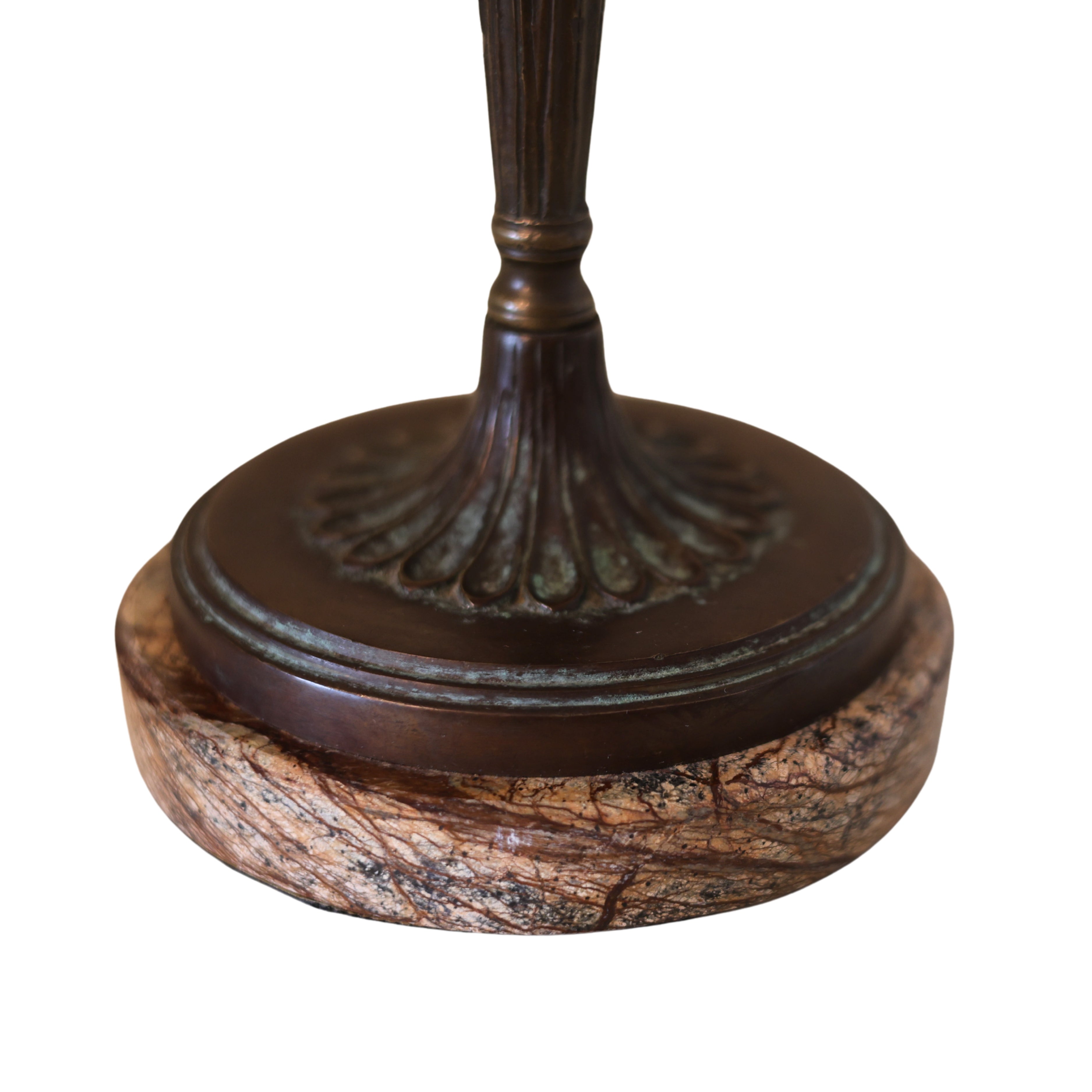 Bronze Candlestick on Marble Base