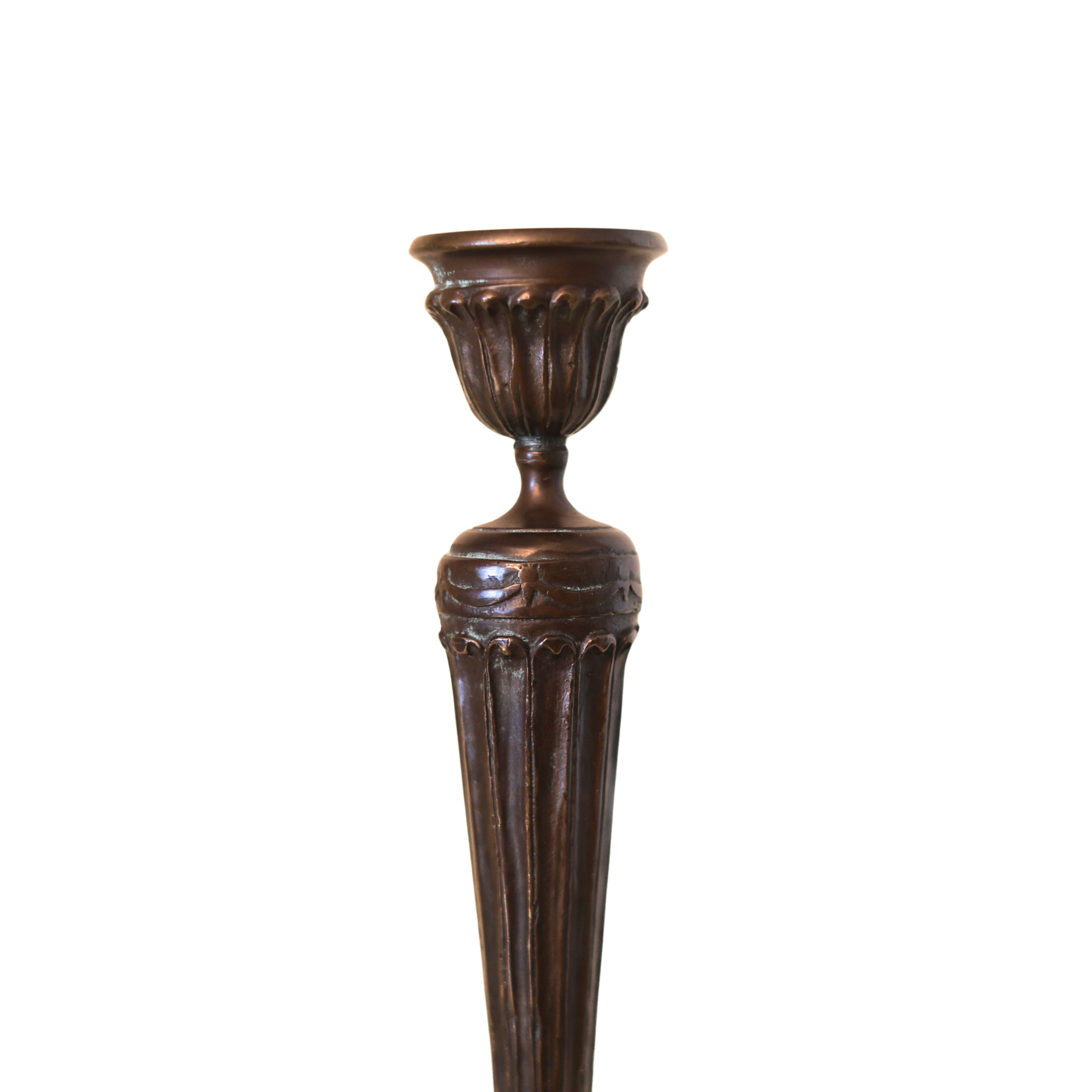 Bronze Candlestick on Marble Base