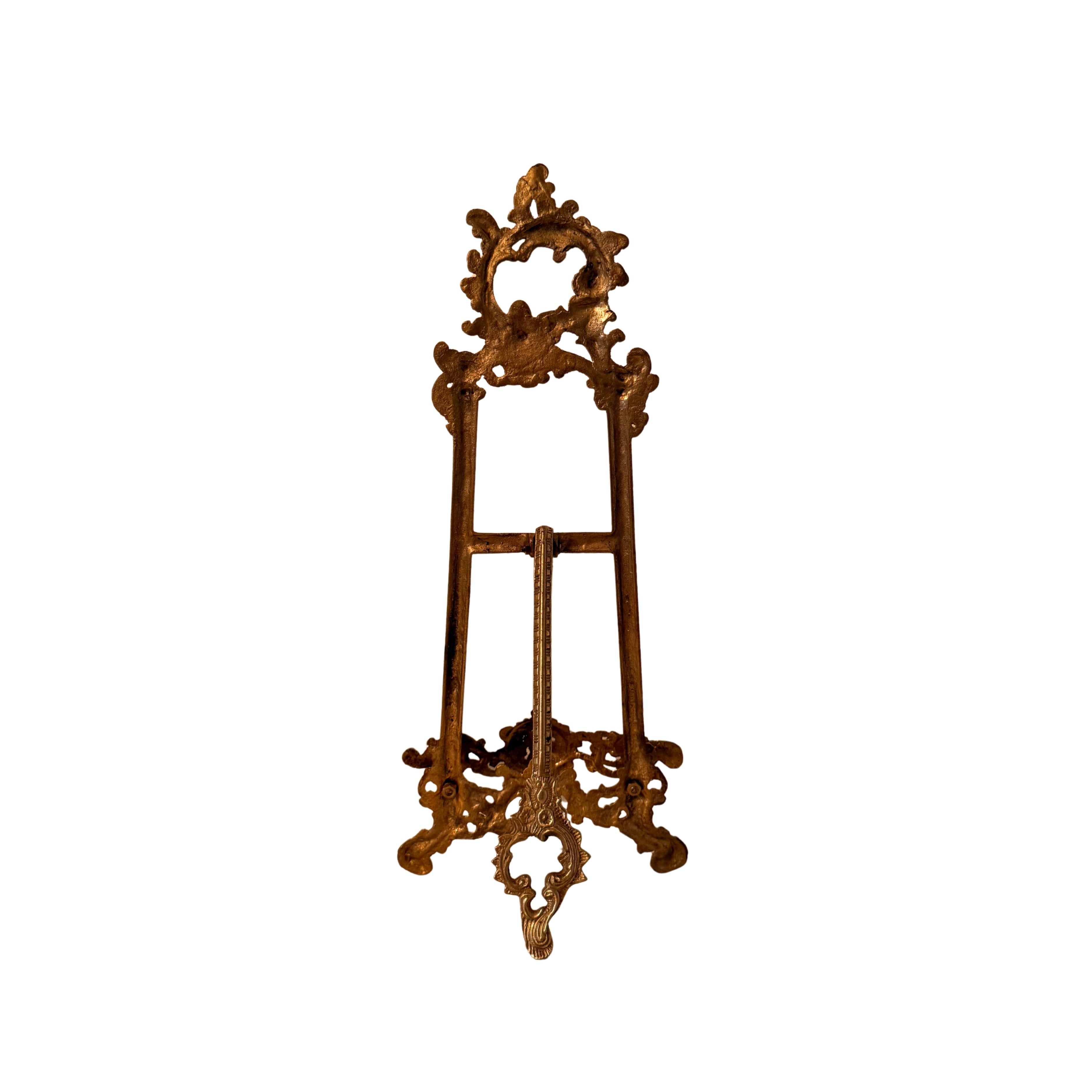 Rococo Style Brass Tabletop Easel