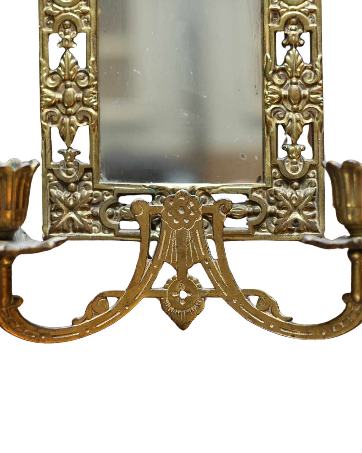 Neoclassical Brass Mirror Sconce-3