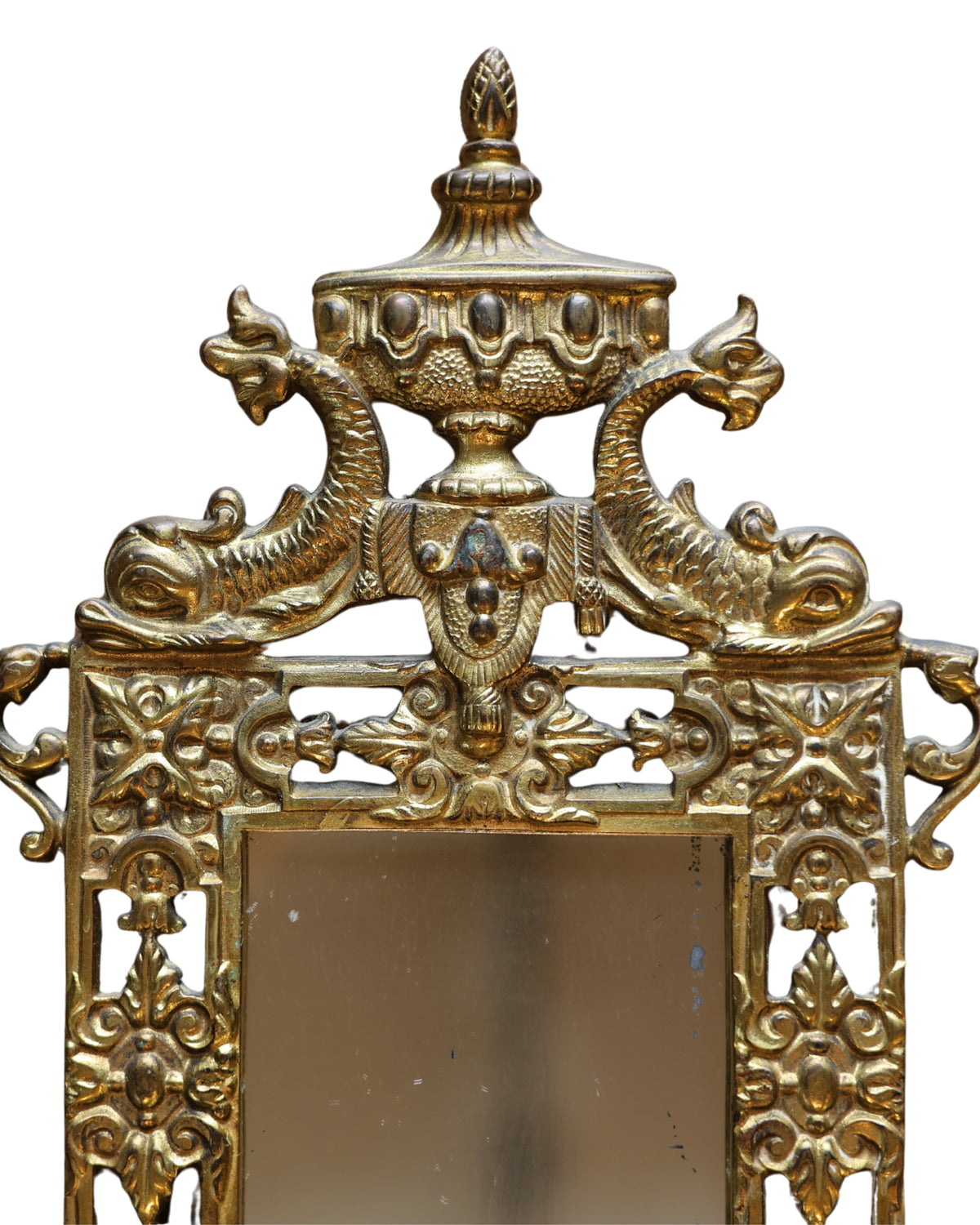 Neoclassical Brass Mirror Sconce