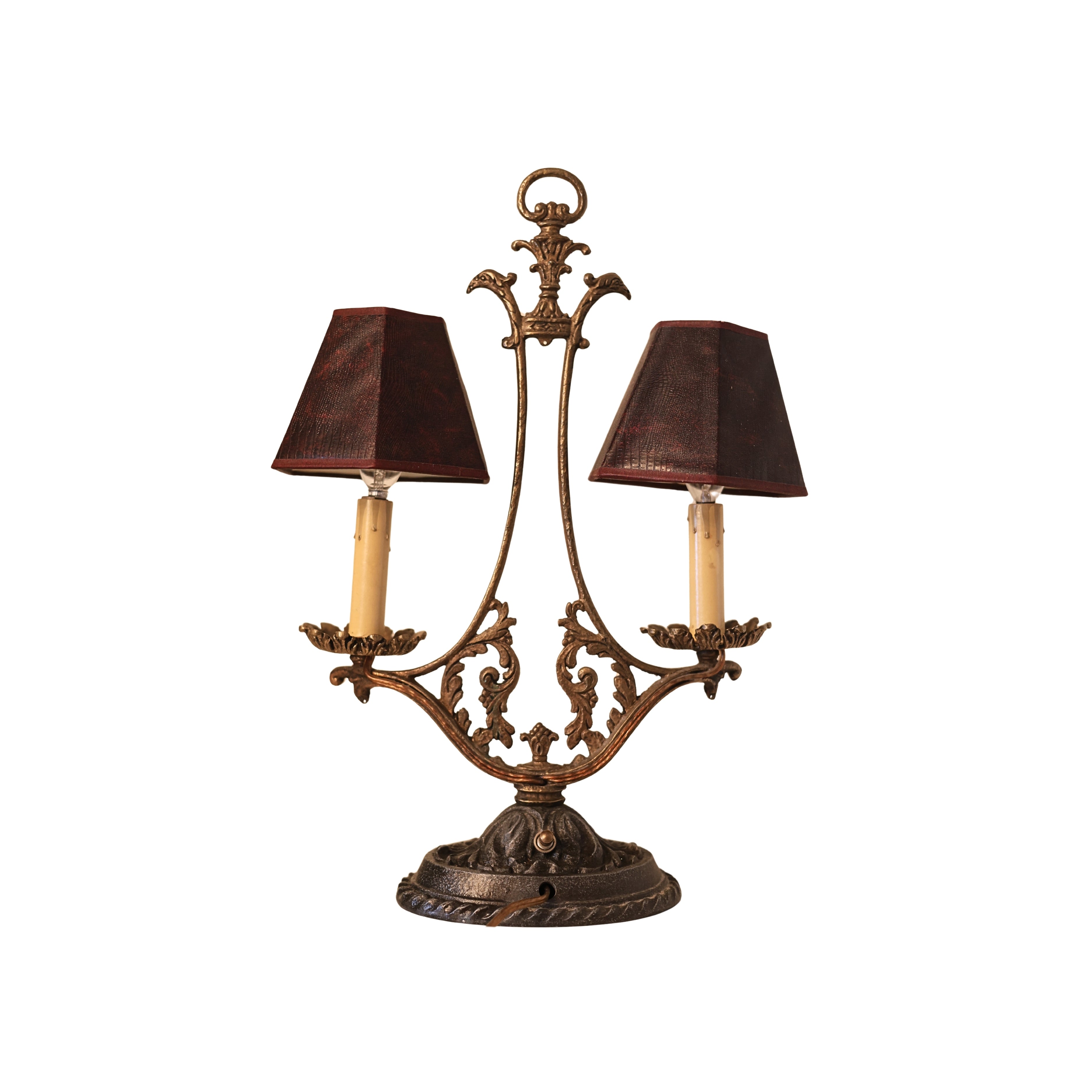 Button Switch Double Table Lamp