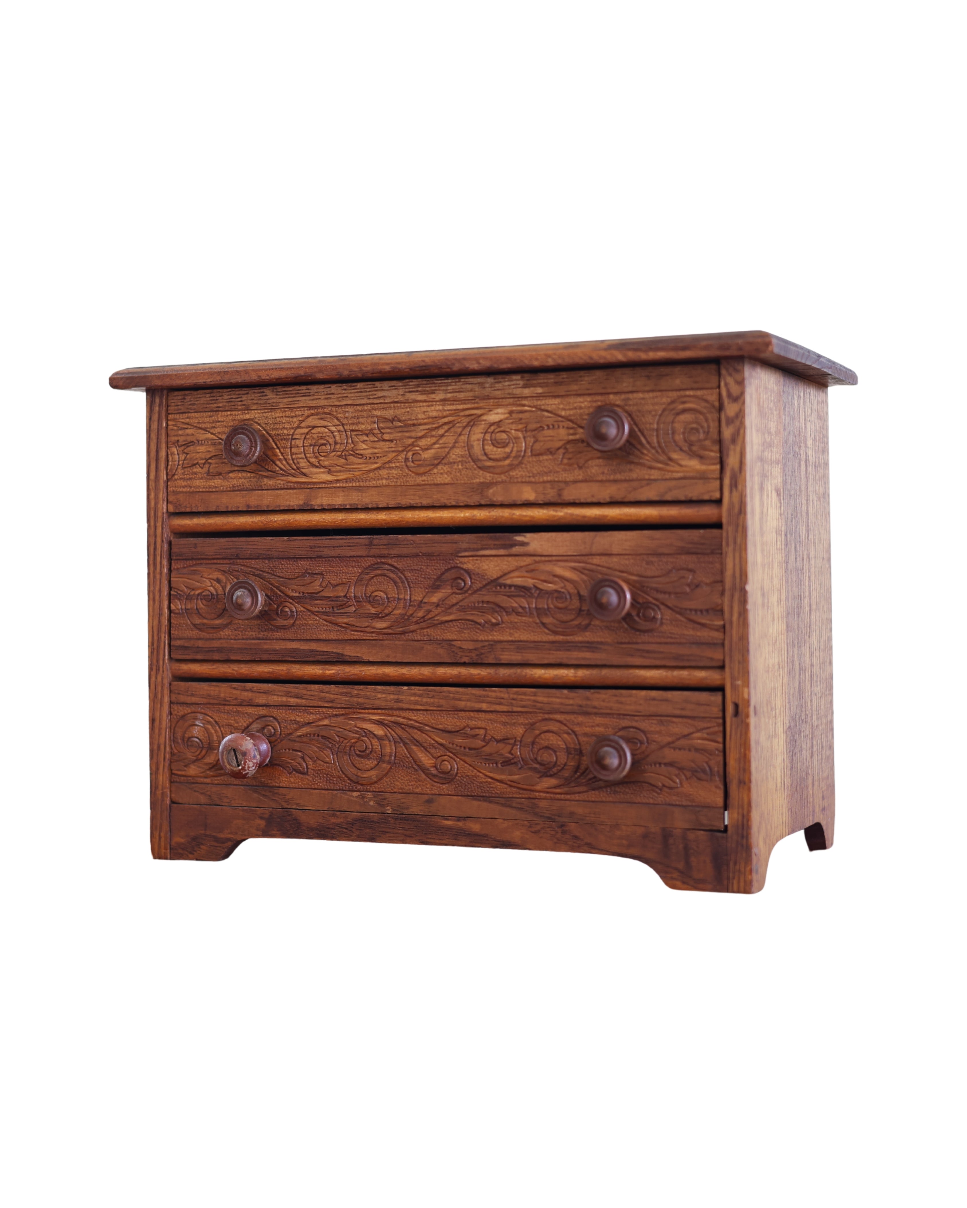 Miniature Folk Art Chest of Drawers-2