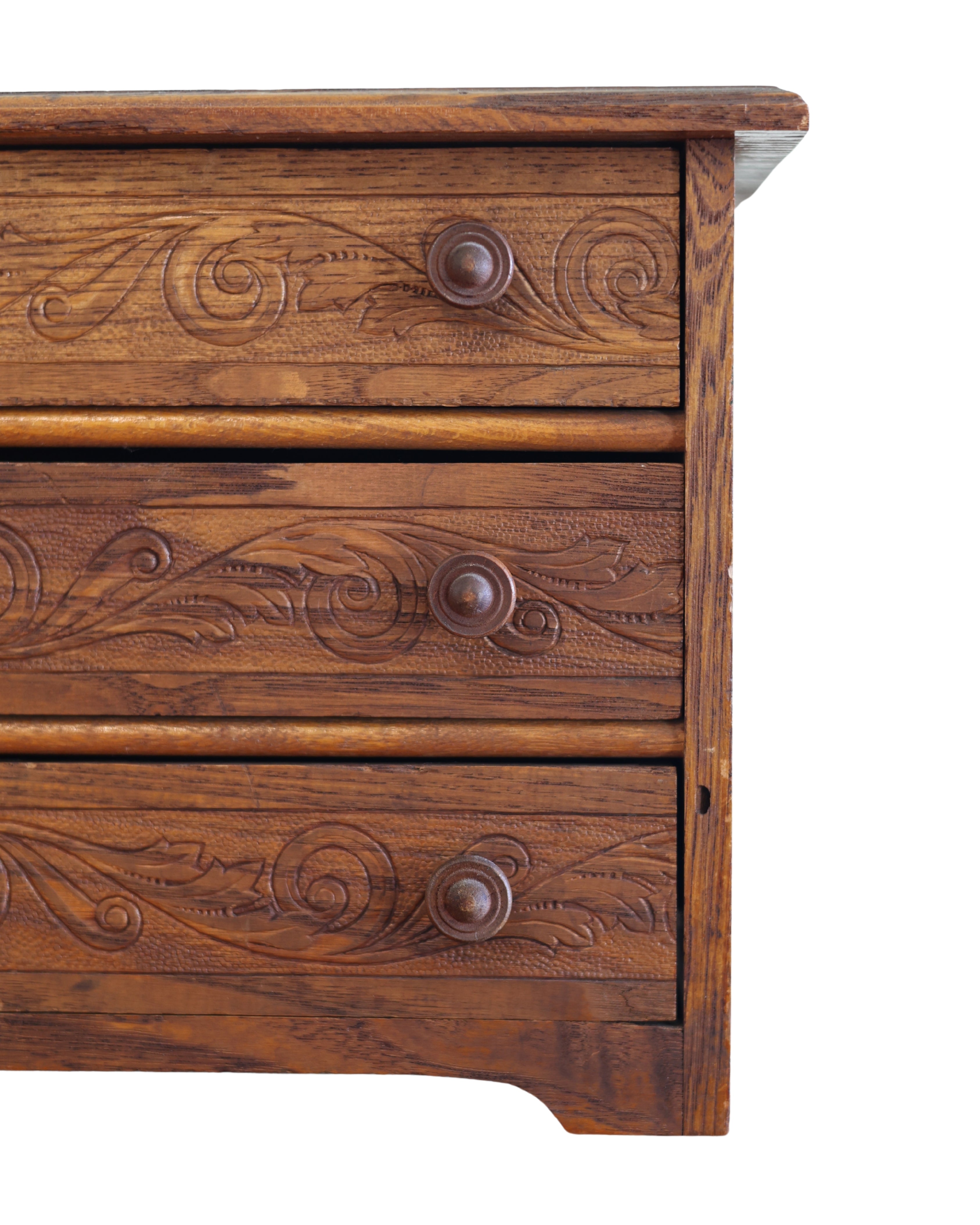 Miniature Folk Art Chest of Drawers-3
