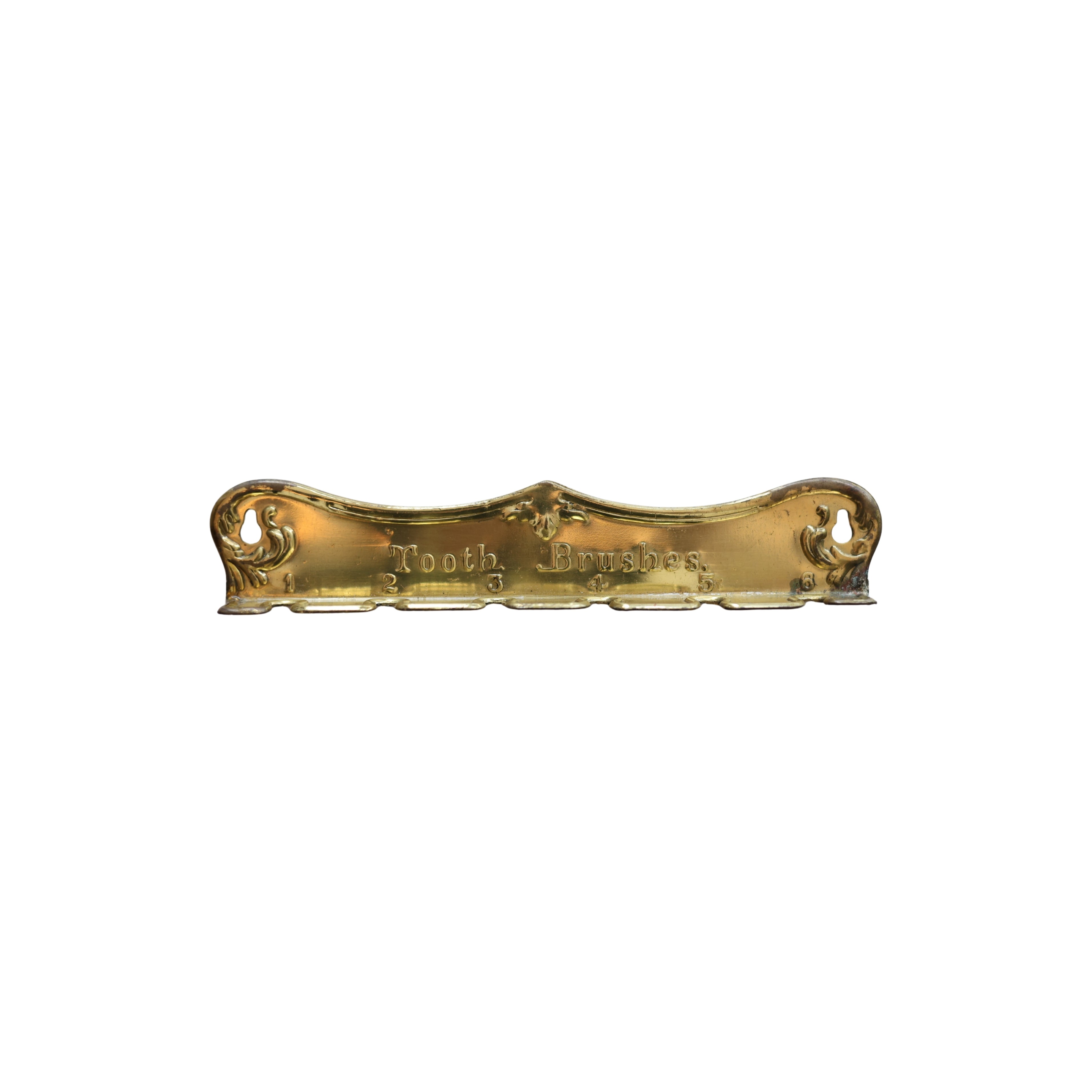 Repoussé “Tooth Brushes” Wall Holder