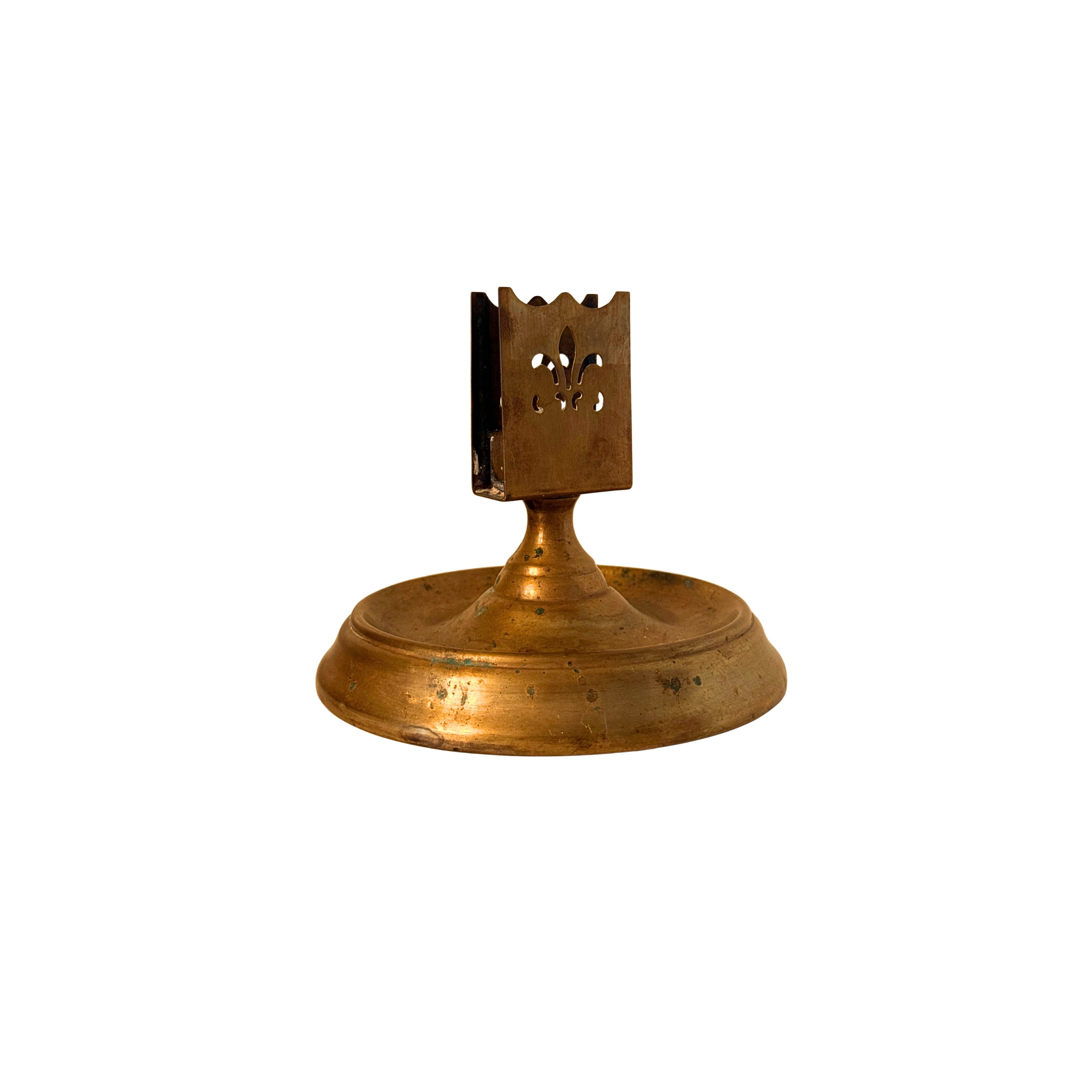 Brass Fleur-de-Lis Match Holder