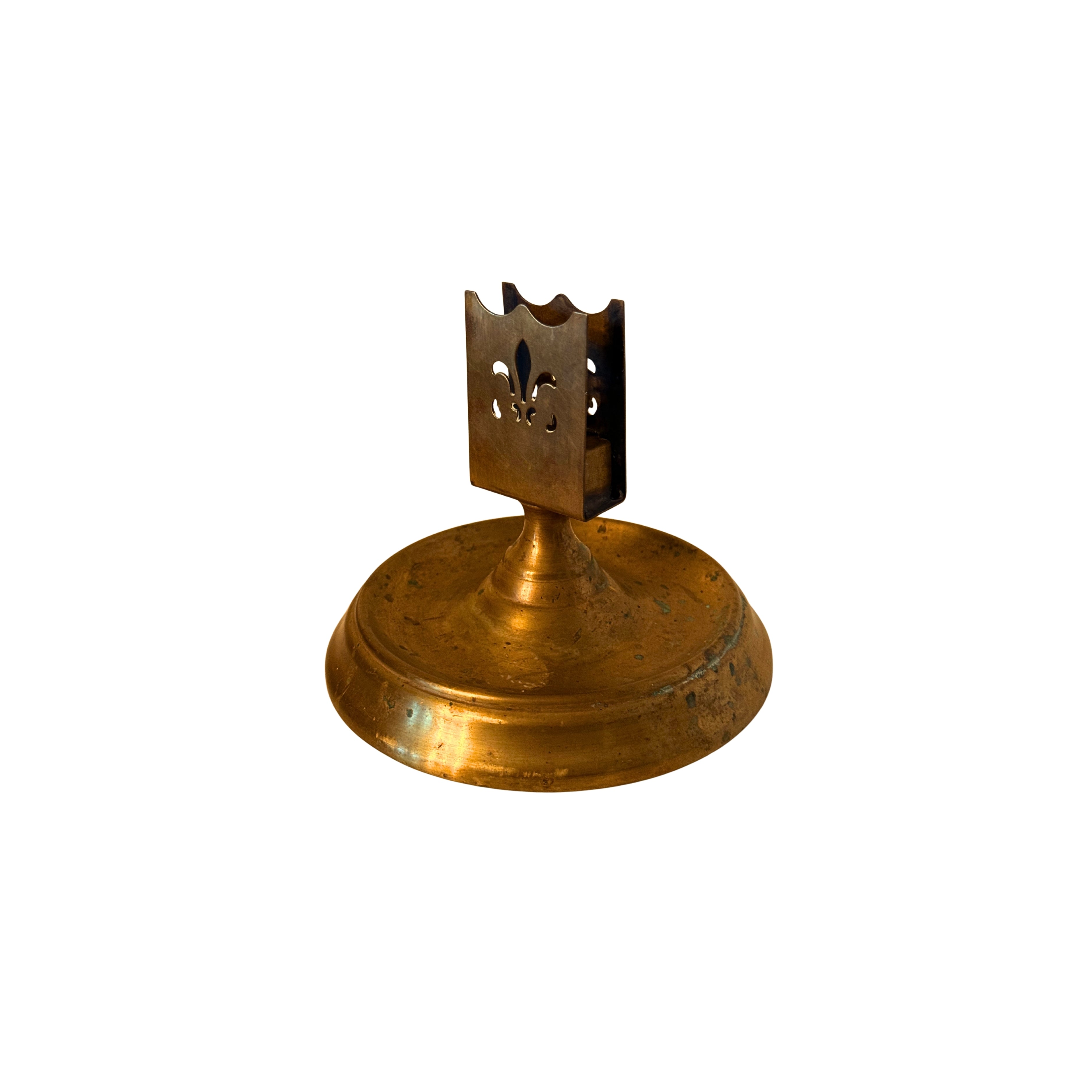 Brass Fleur-de-Lis Match Holder