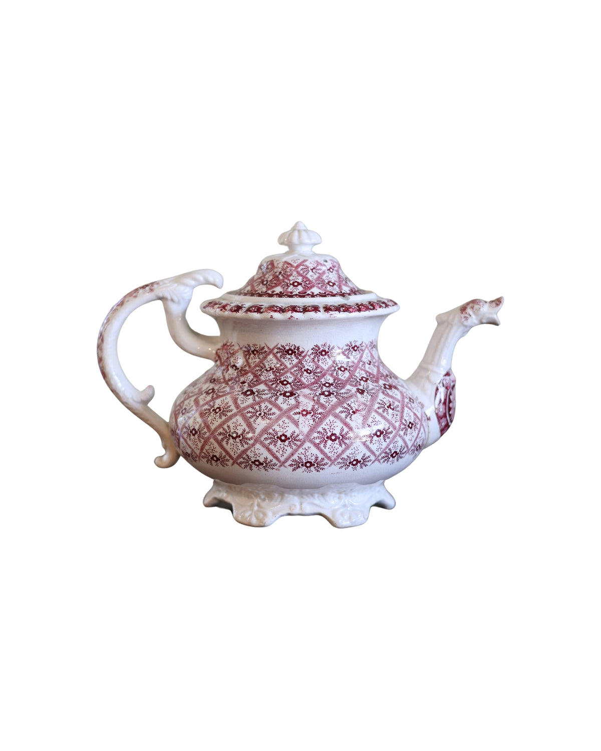 Floral Lattice Teapot-2